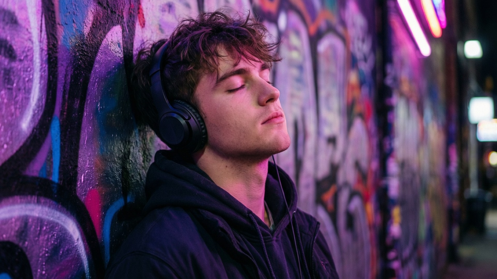 urban beats, cute boyfriend, headphones, Full HD Desktop Wallpaper