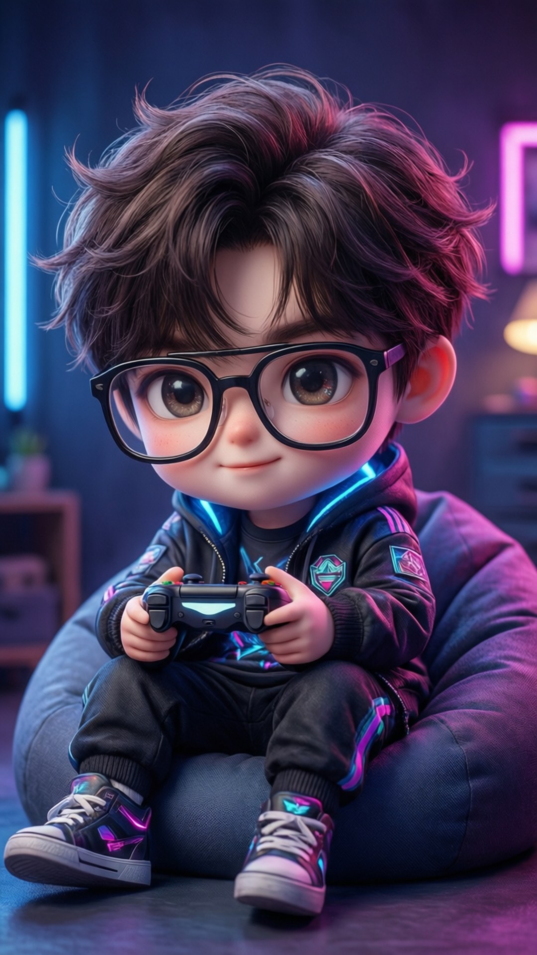 gamer boyfriend chibi, chibi, video games, Full HD Phone Wallpaper