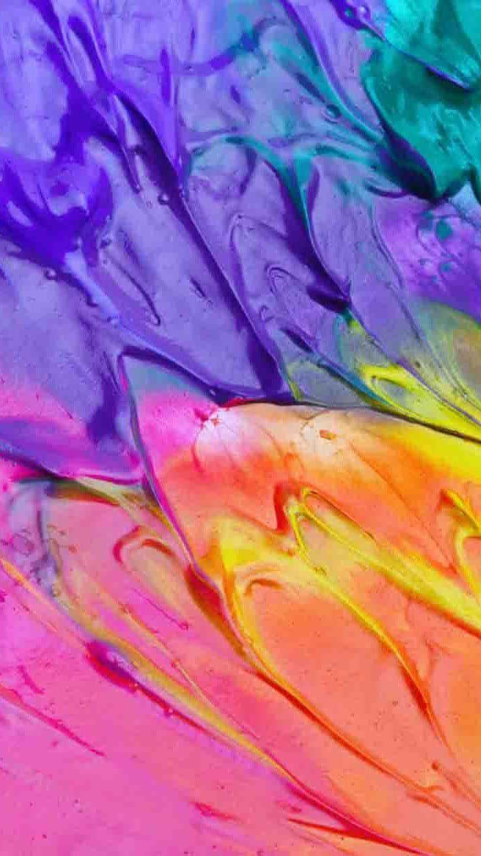 vibrant paint swirls, bold purples, pinks, SD Phone Wallpaper