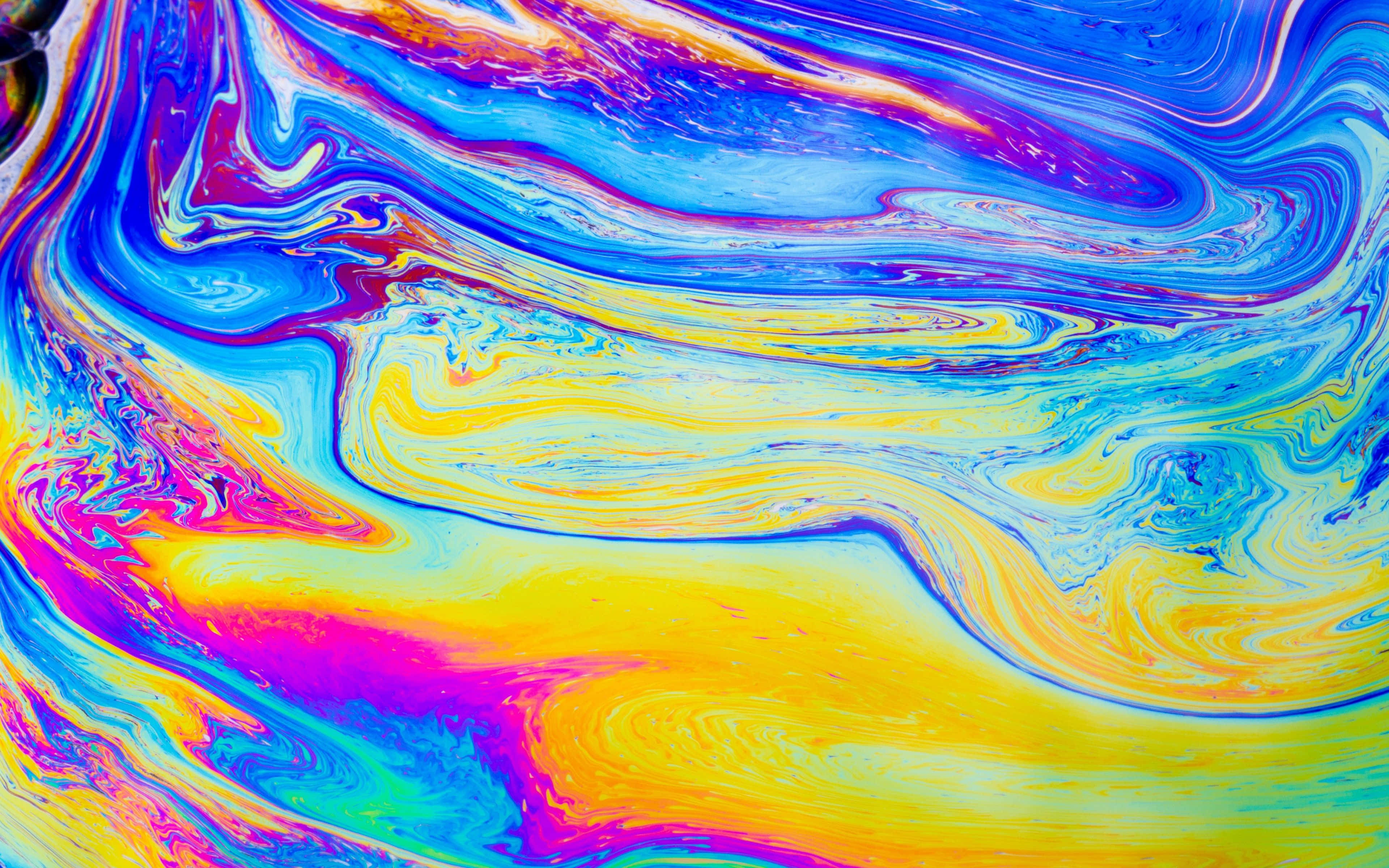 bright color, blue, yellow, 4K Desktop Wallpaper