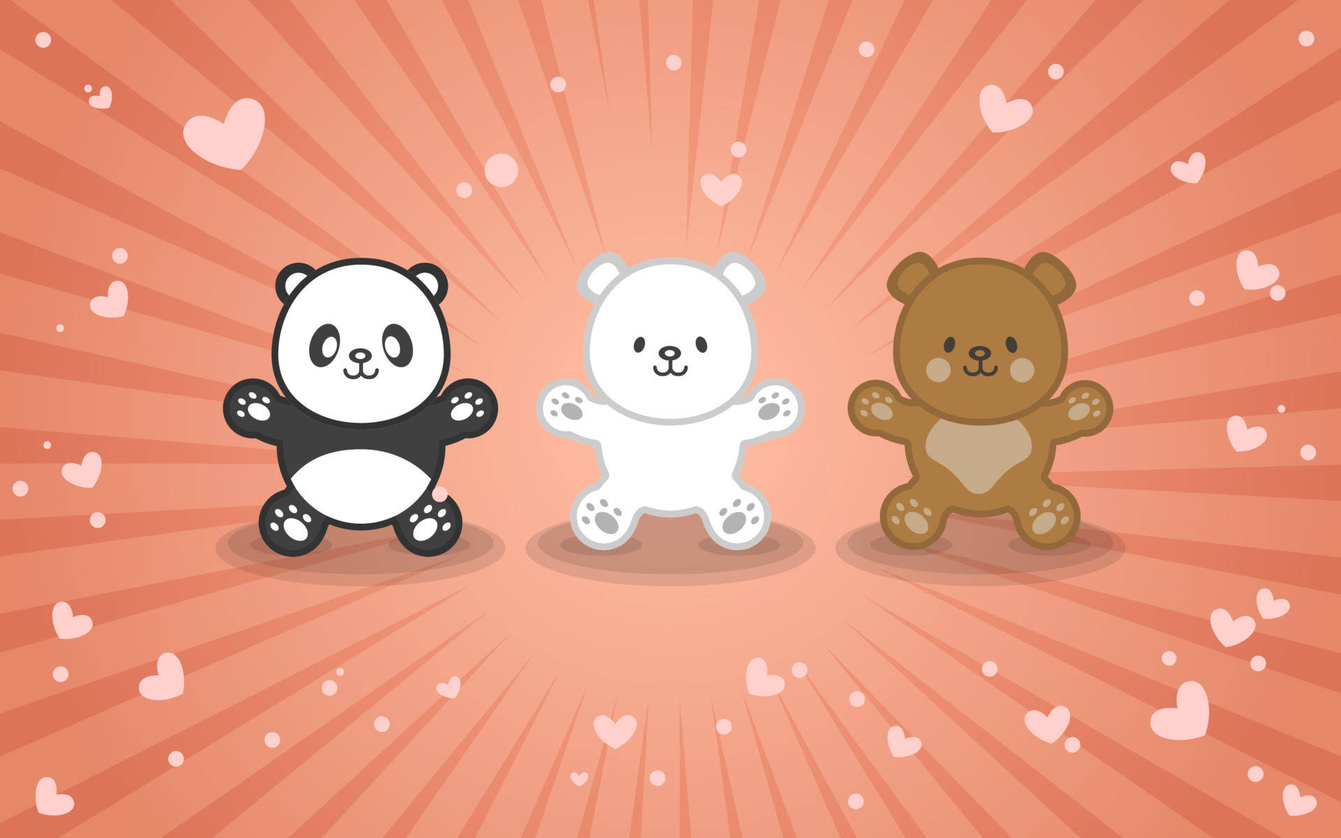 cute brown bear, brown bear cub, black white and brown, Full HD Desktop Wallpaper