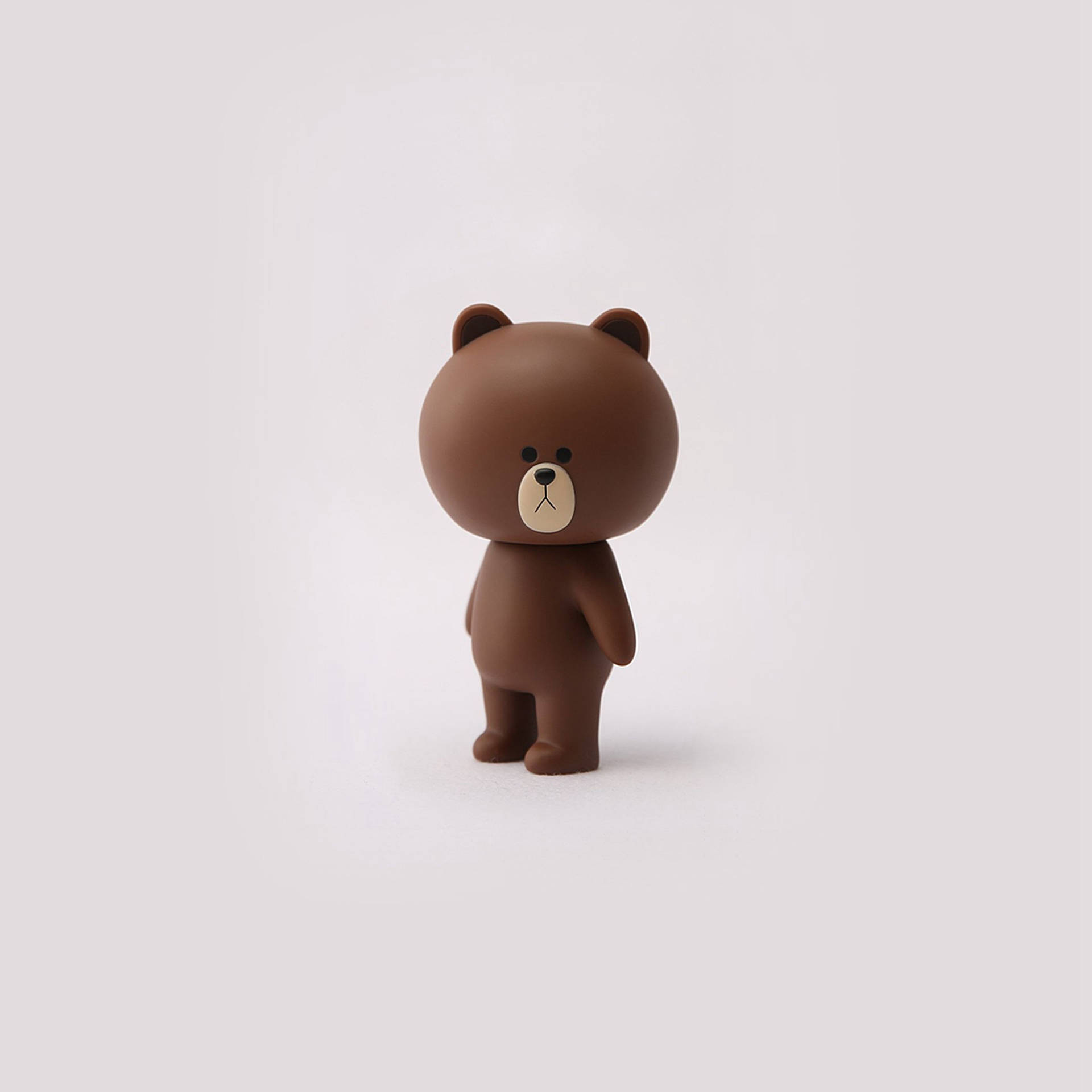 cute brown bear, brown bear figurine, white background, Full HD Desktop Wallpaper