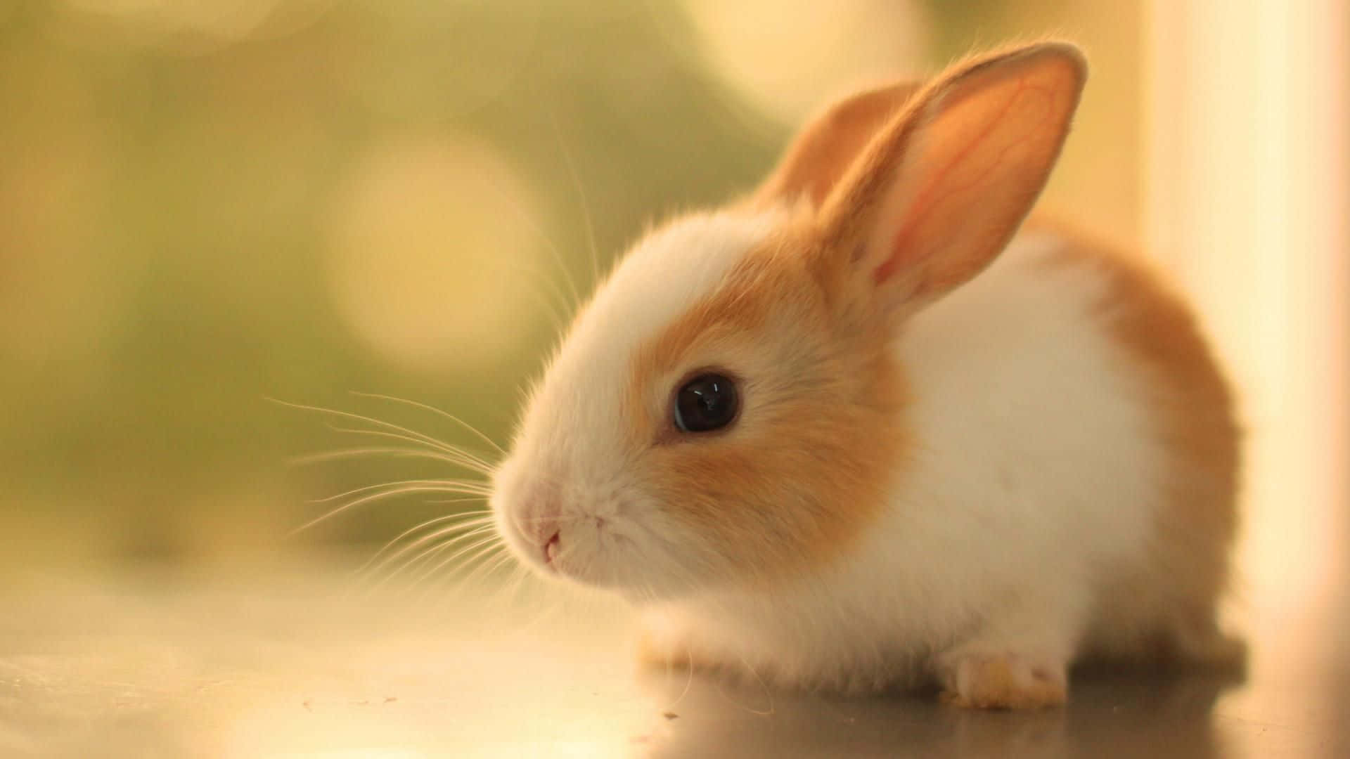cute bunny iphone, white and orange rabbit, big dark eyes, Full HD Desktop Wallpaper