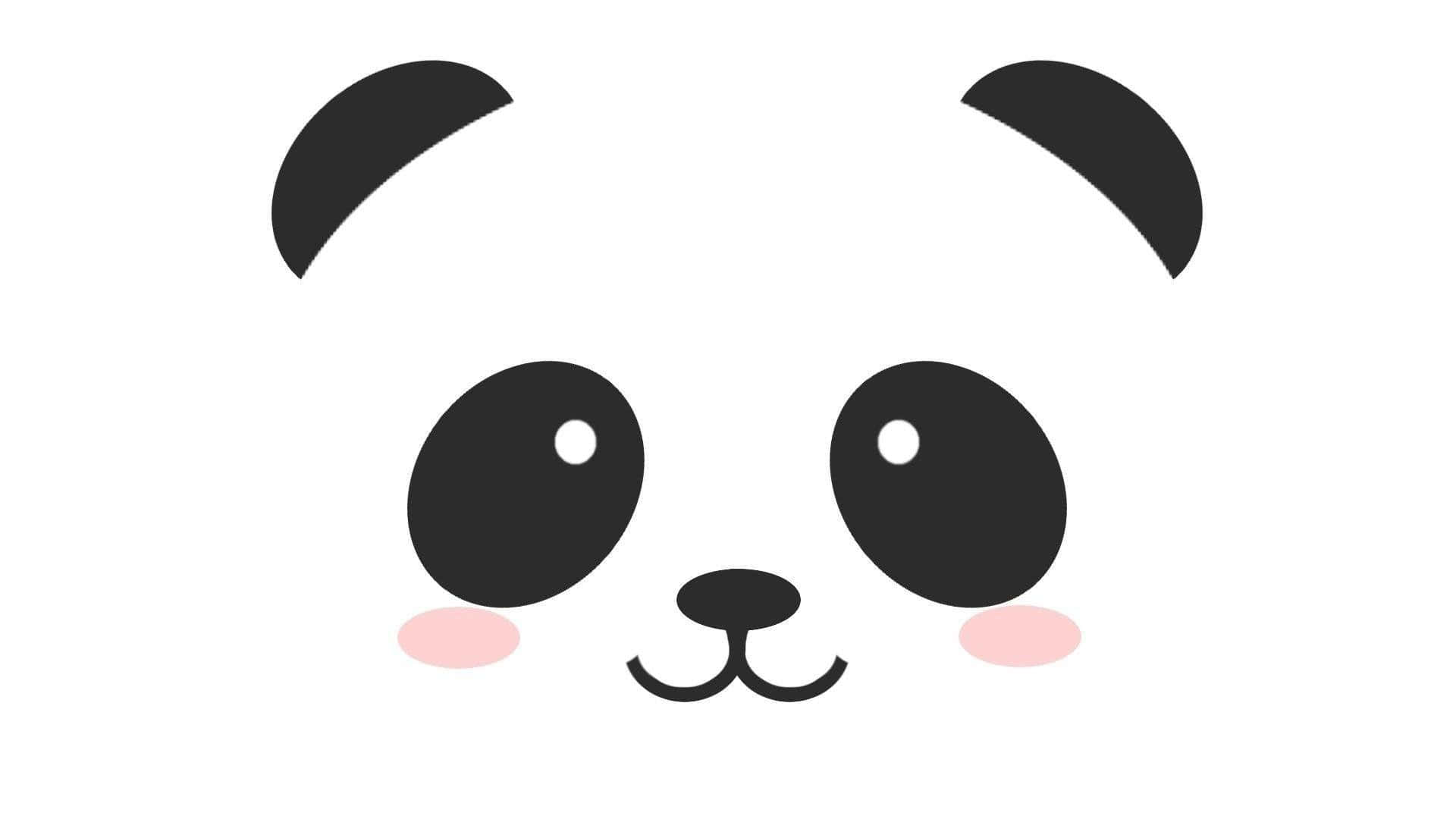 Cute Cartoon Animal, panda bear, black ears, Full HD Desktop Wallpaper