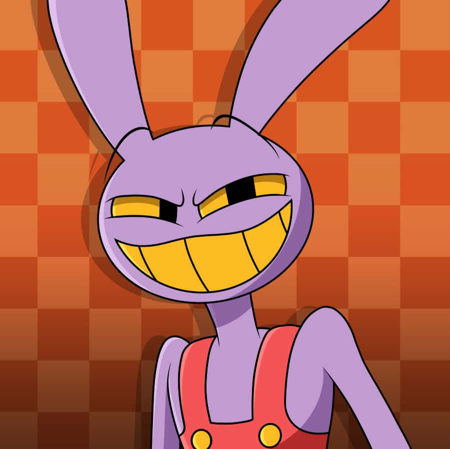 smiling purple bunny, cartoon character, wide grin, SD Desktop Wallpaper
