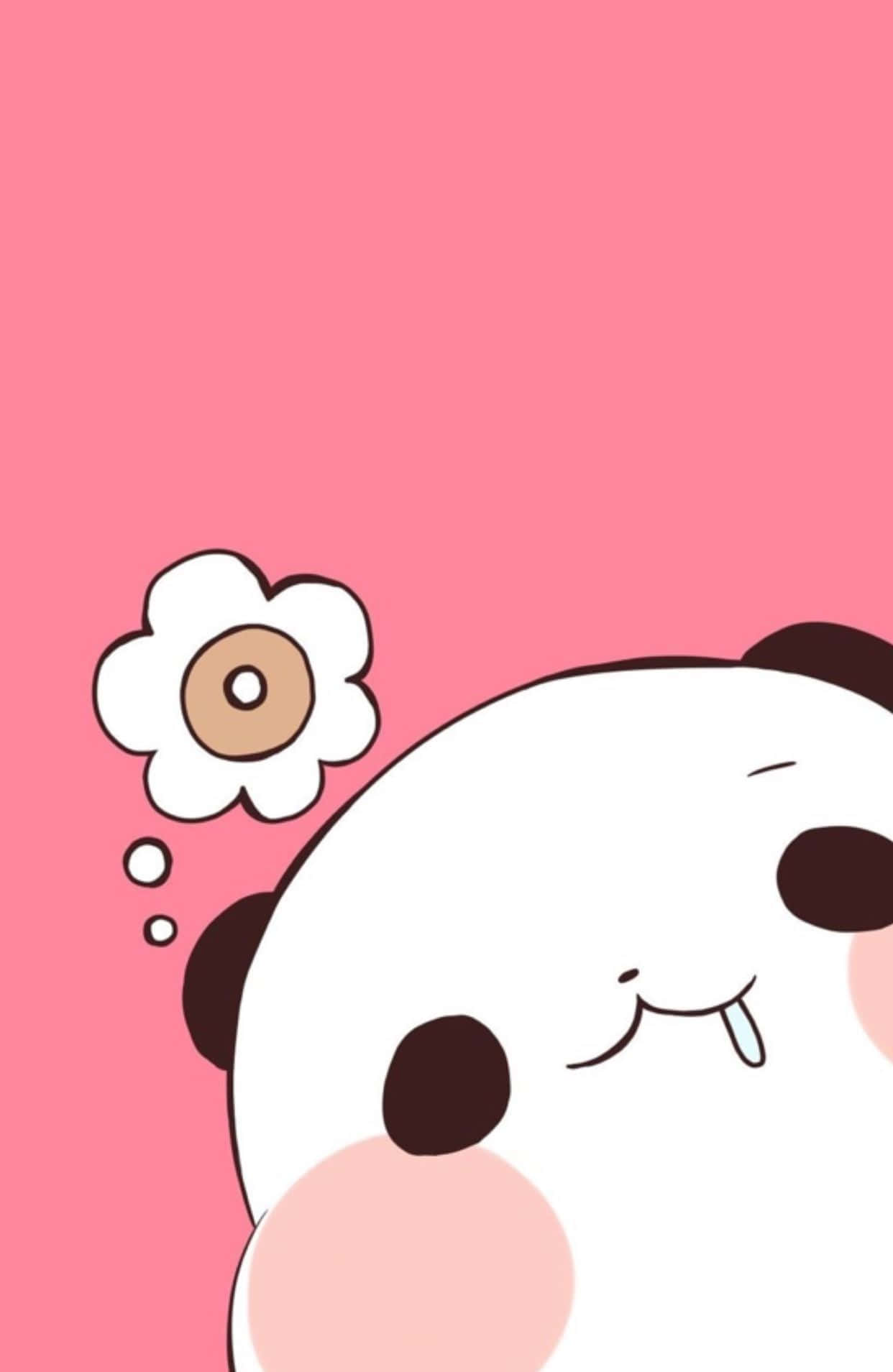 Girly Cute Panda Donut Vector, cute cartoon panda, rosy cheeks, HD Phone Wallpaper