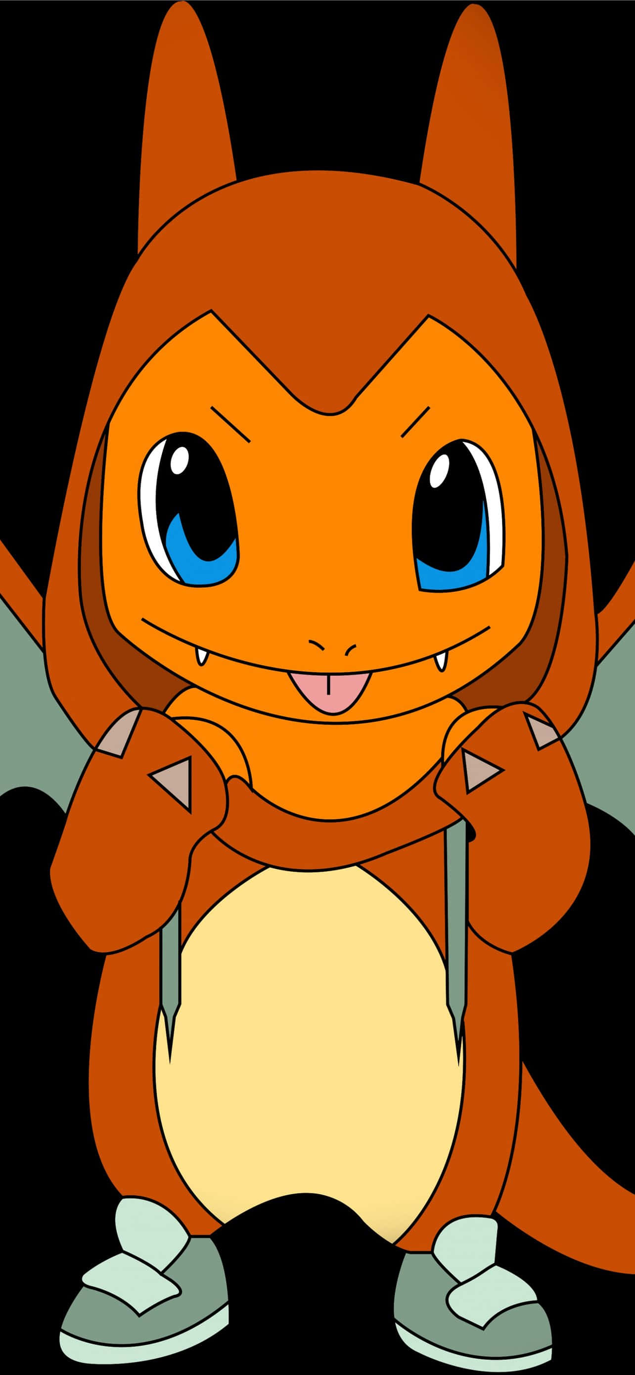 Cute Charmander, Charmander, blue eyes, 2K Phone Wallpaper
