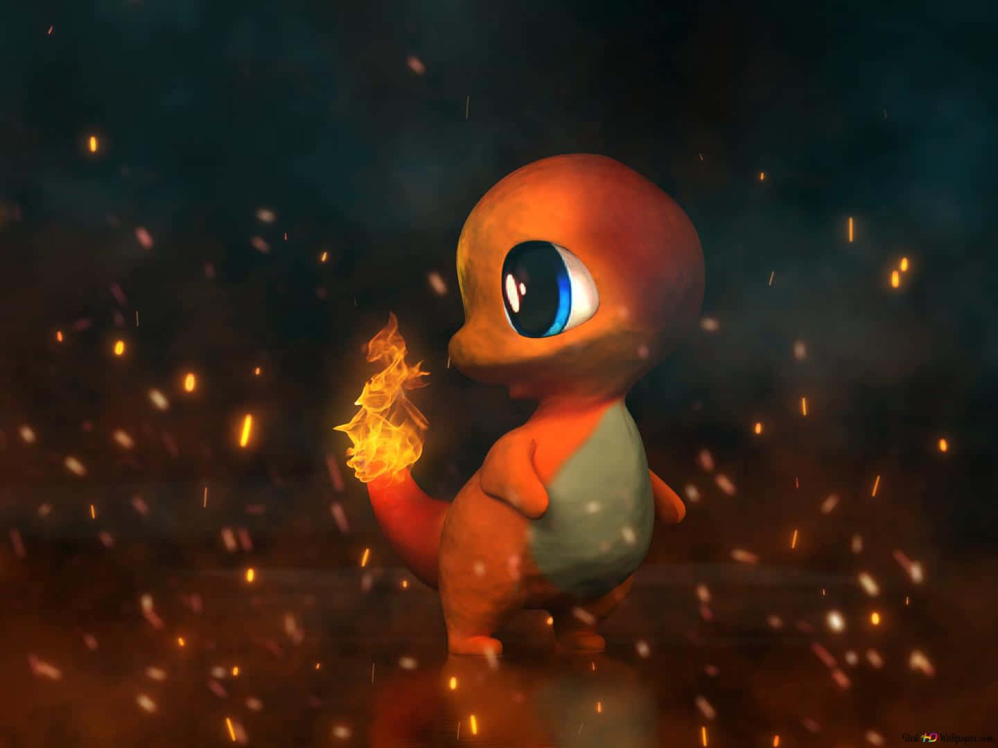 Cute Charmander, Charmander, orange, HD Desktop Wallpaper