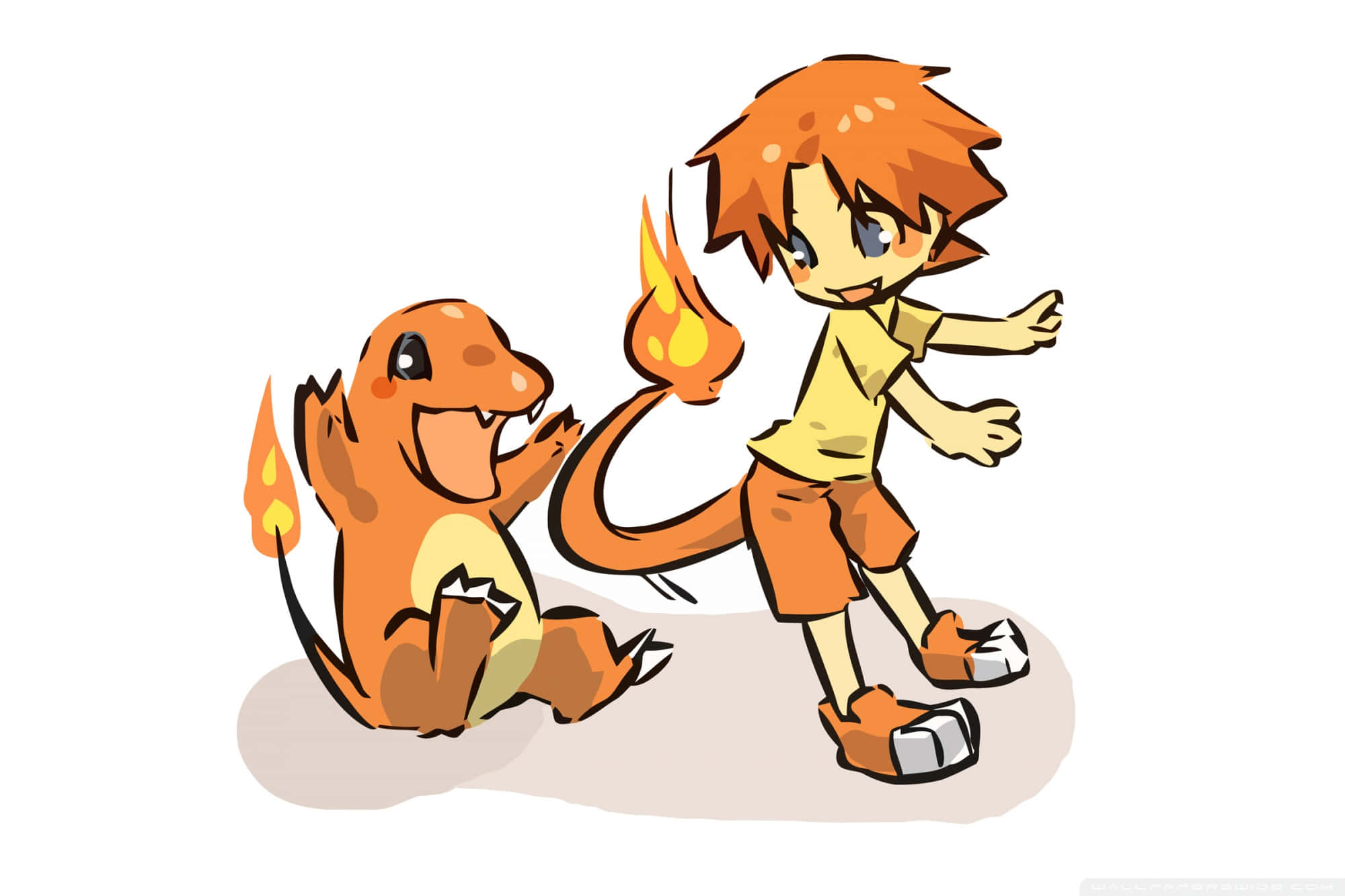 Cute Charmander, Charmander, orange hair, Full HD Desktop Wallpaper