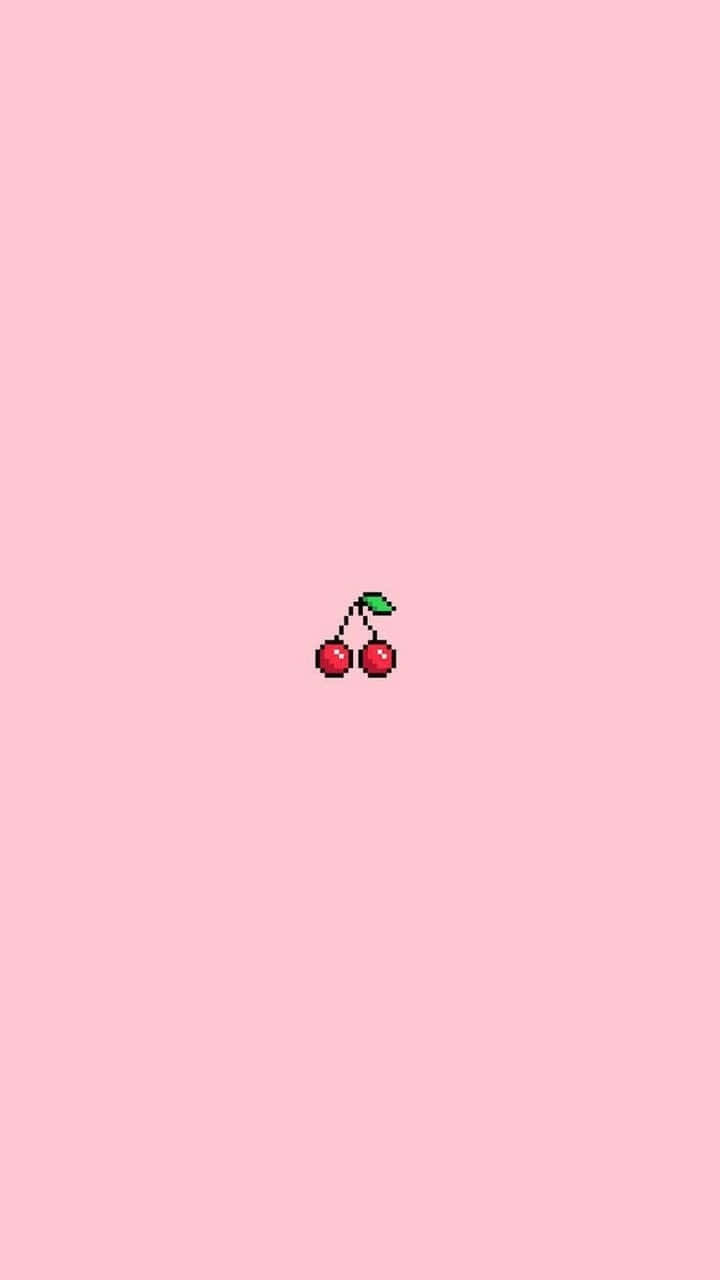 cherry aesthetic, sweet cherry dreams, pixelated cherry, HD Phone Wallpaper