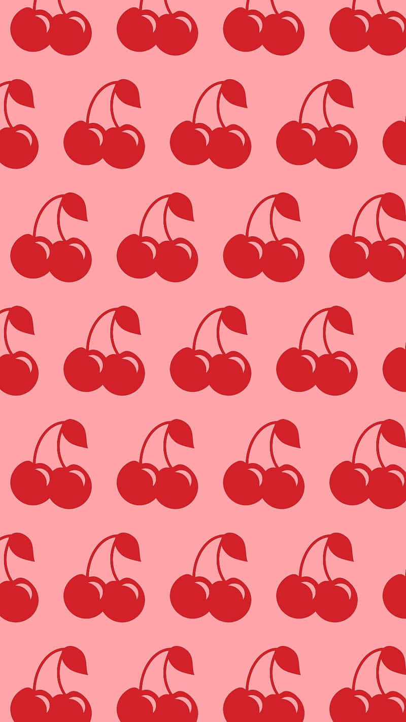 Cute Cherry, glossy red cherries, stems, HD Phone Wallpaper