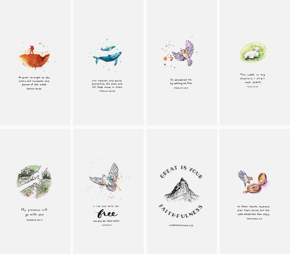 cute christian, cross necklace, watercolor illustrations, SD Desktop Wallpaper