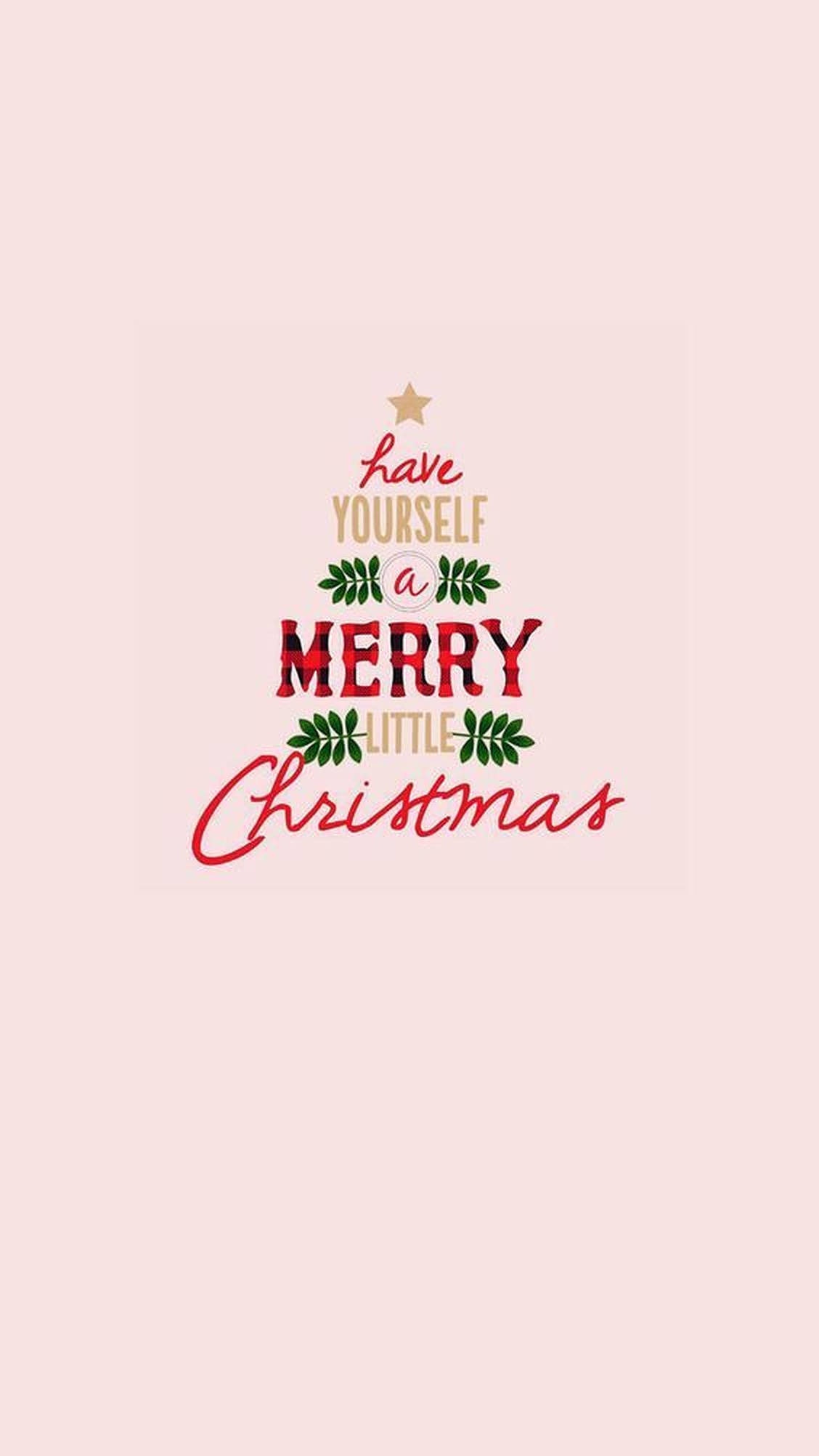 Cute Christmas Card, Christmas tree, layered text, Full HD Phone Wallpaper