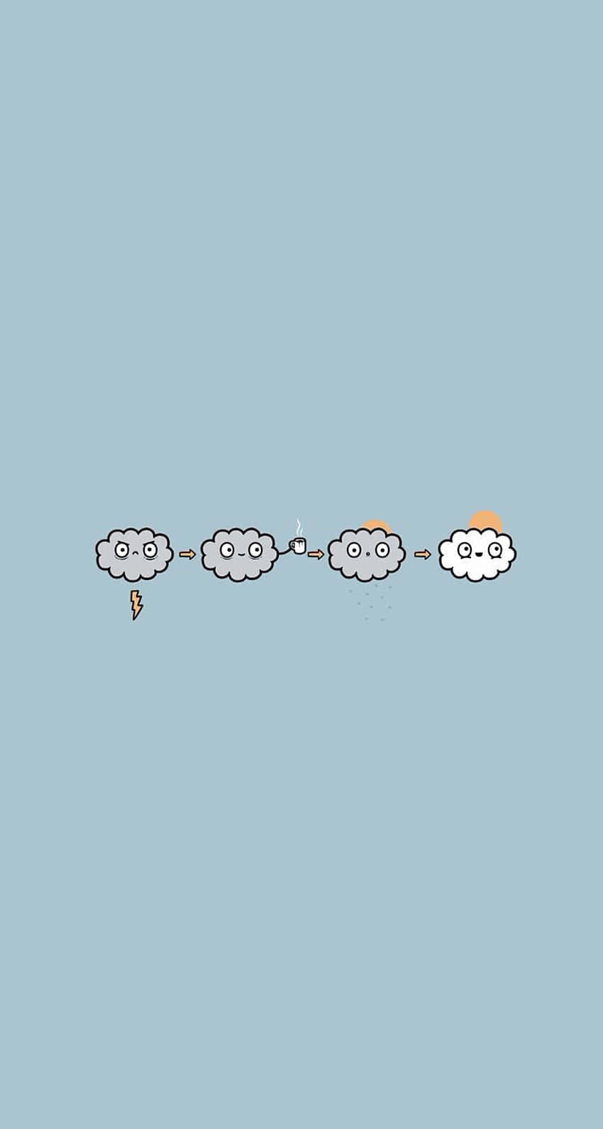 Cute Cloud Series, stormy cloud, sunny cloud, HD Phone Wallpaper
