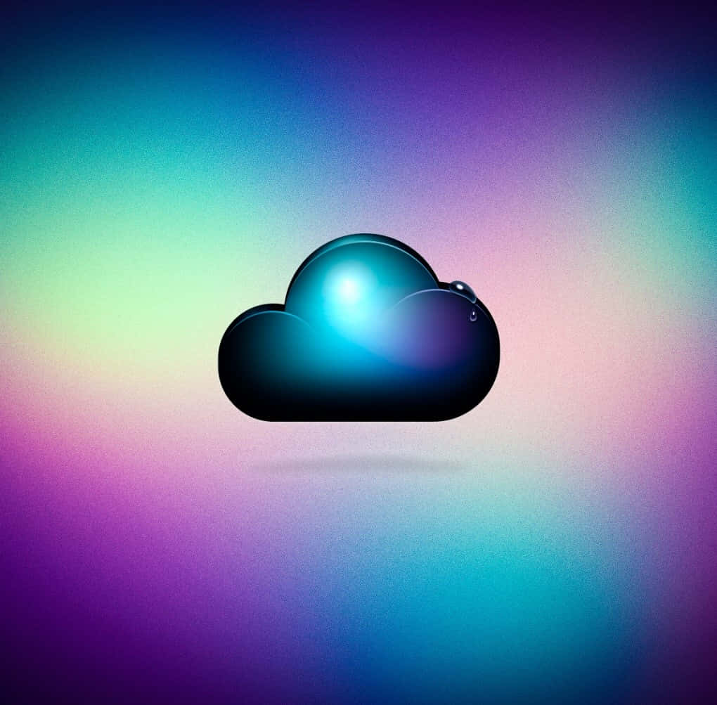 Cute Cloud, metallic, glossy black, SD Desktop Wallpaper
