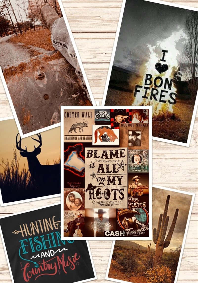 Cute Country Collage, white border, country music posters, SD Phone Wallpaper