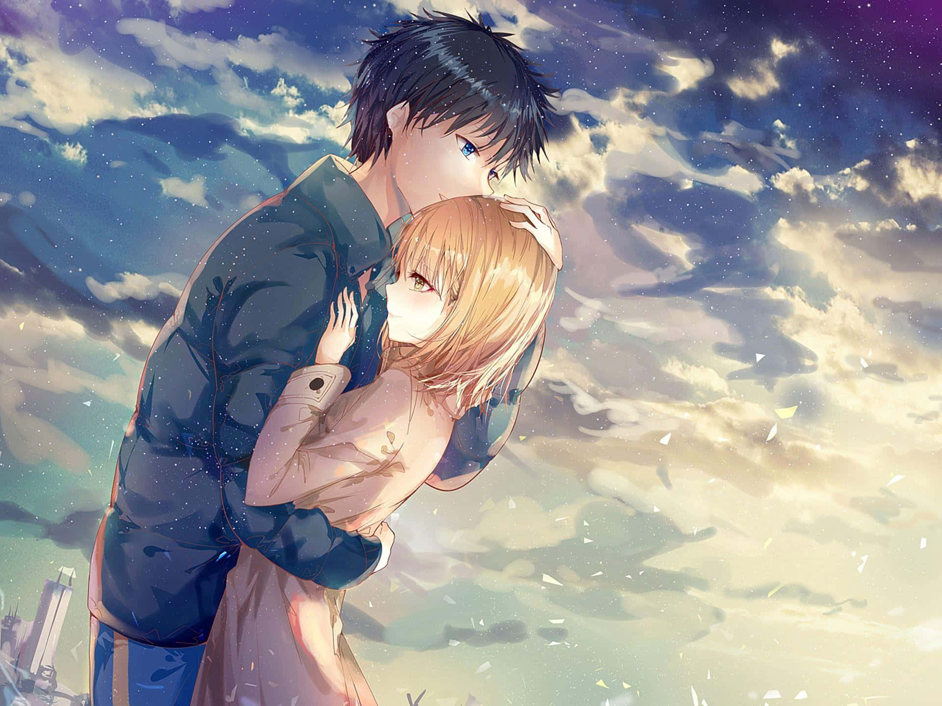 Dark Sky, matching PFP, anime couple, Full HD Desktop Wallpaper