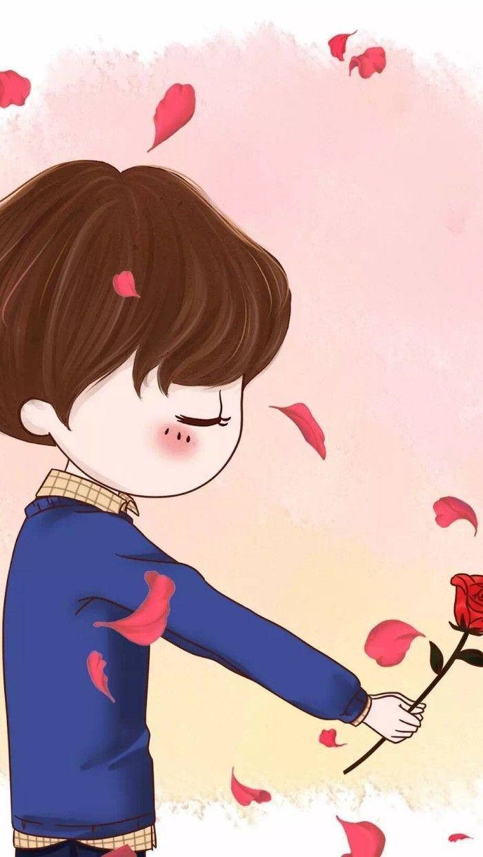 cute couple matching, anime boy, blue sweater, SD Phone Wallpaper