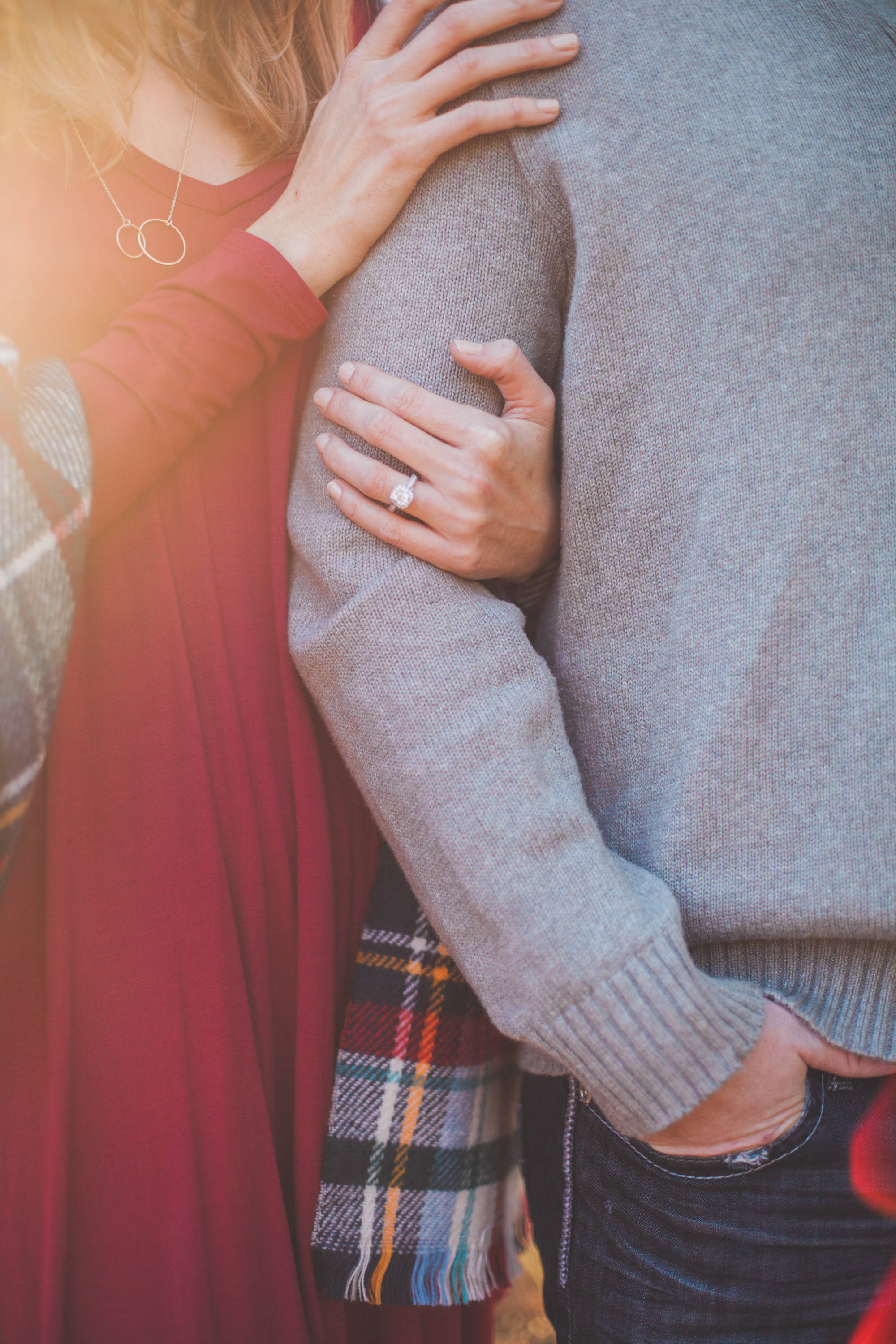 couple, soft sunlight, woman's hand, 2K Phone Wallpaper