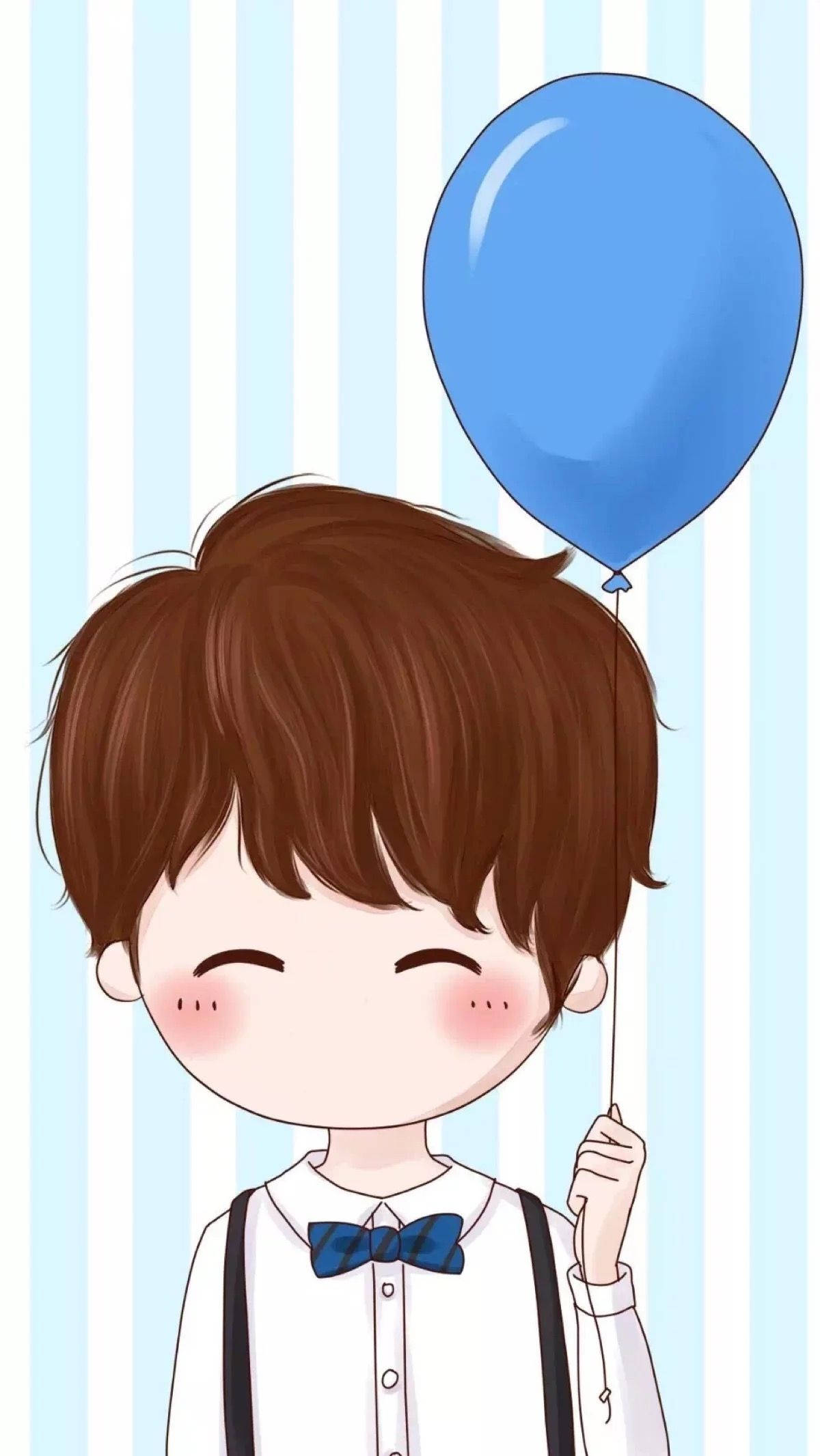 Cute Couple Matching, boy, blue balloon, Full HD Phone Wallpaper