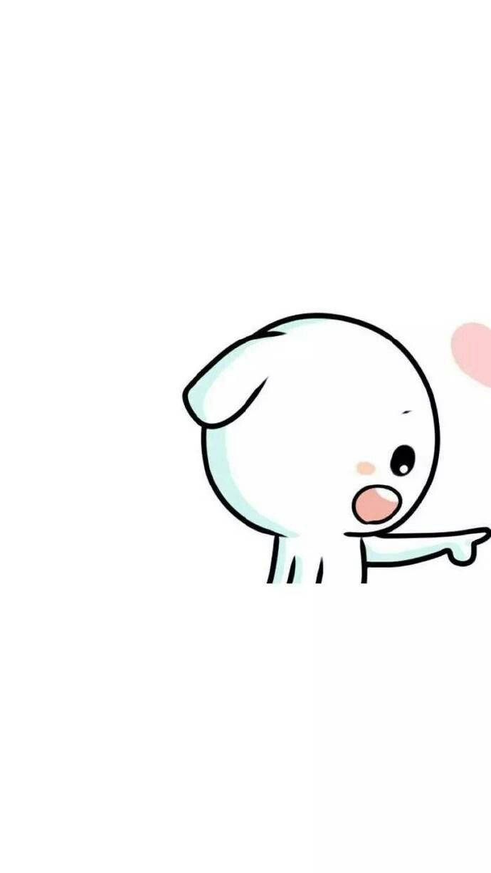 cute couple matching, bunny pointing right, minimalist cartoon character, SD Phone Wallpaper