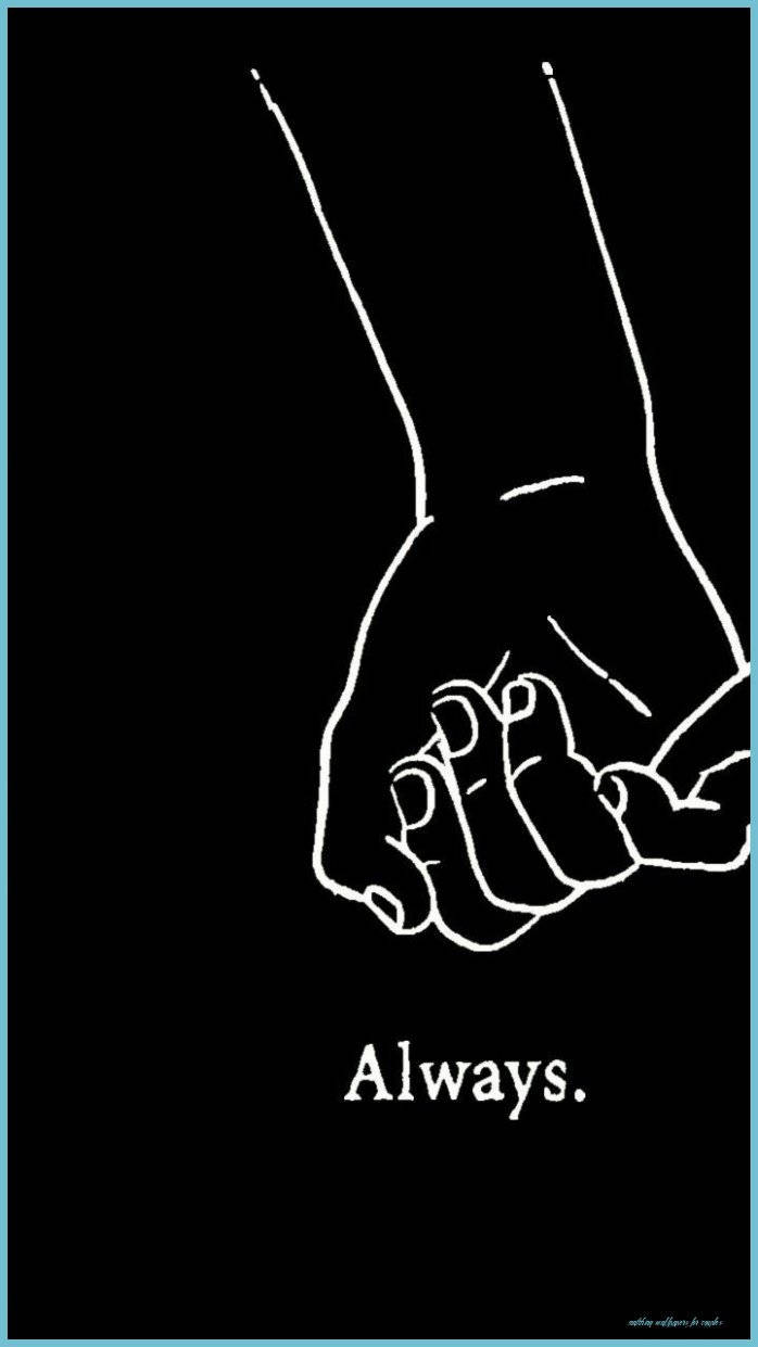 cute couple matching, pinky promise, minimalist white line drawing, SD Phone Wallpaper