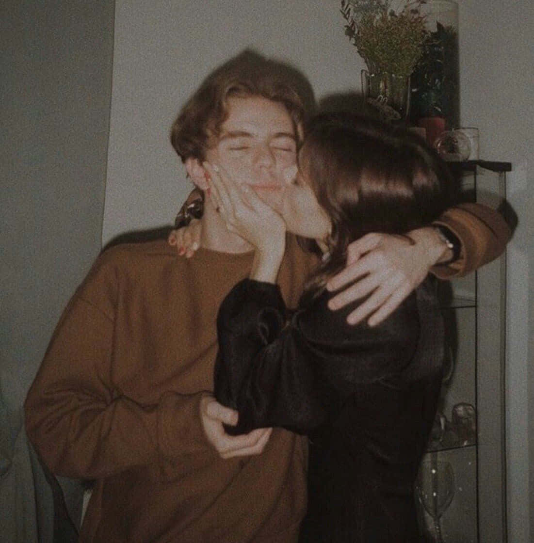 cute boyfriend 1101 x 1120, Happy couple, cozy embrace, SD Phone Wallpaper
