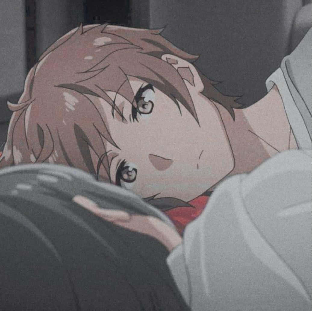 anime boy, brown hair, wide eyes, SD Desktop Wallpaper