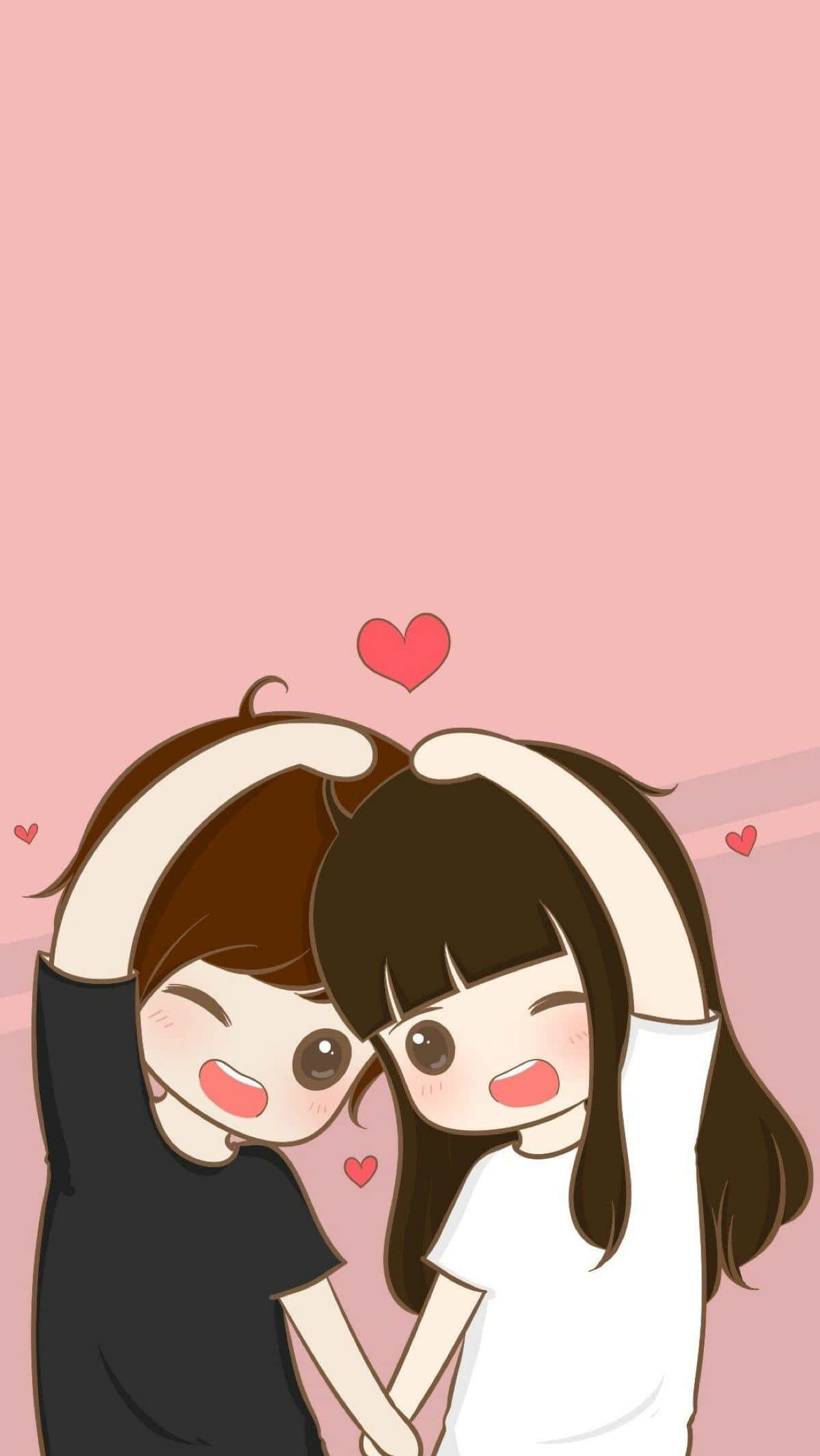 Korean anime girl, boyfriend, brown hair, Full HD Phone Wallpaper