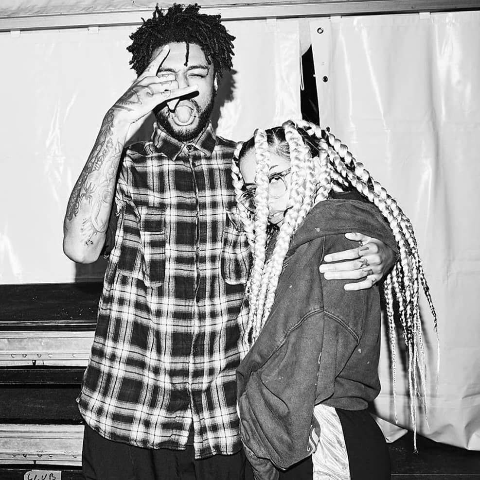 black and white, two people, posing playfully, SD Phone Wallpaper