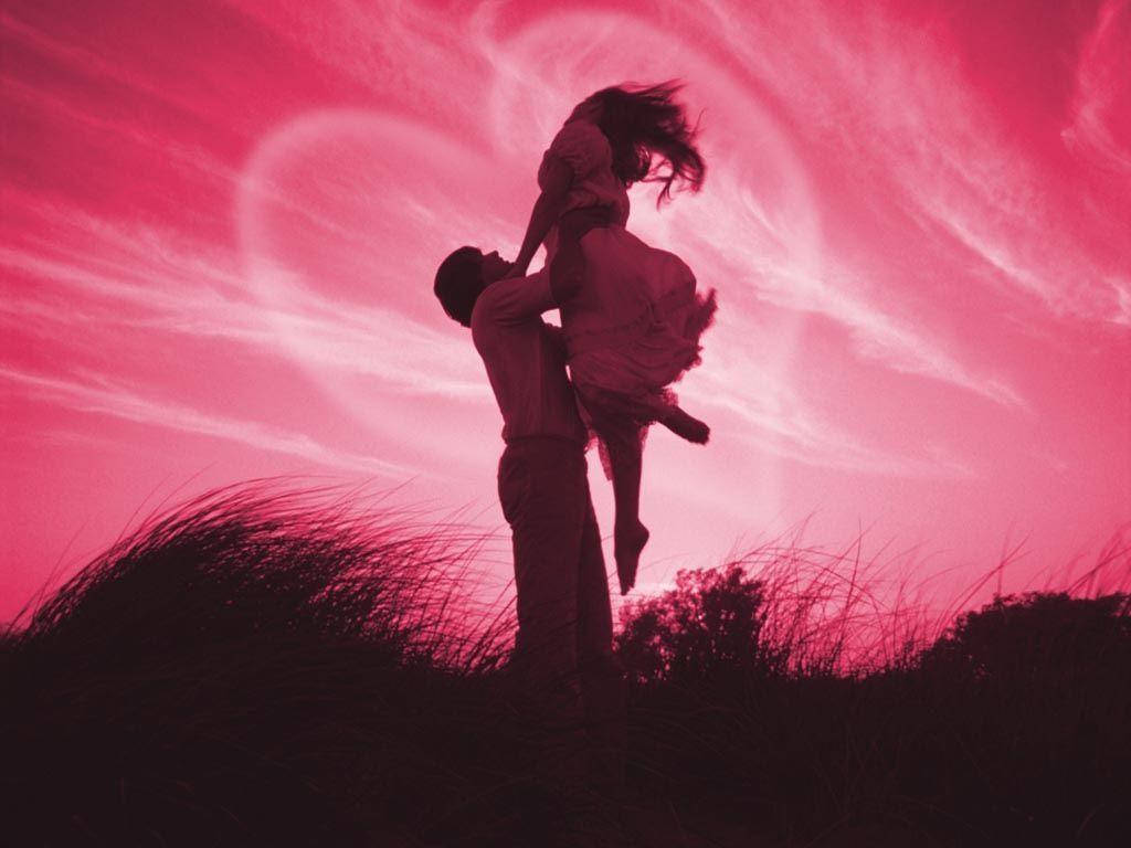 My Love Pink Aesthetic, vibrant pink sky, heart-shaped cloud, SD Desktop Wallpaper