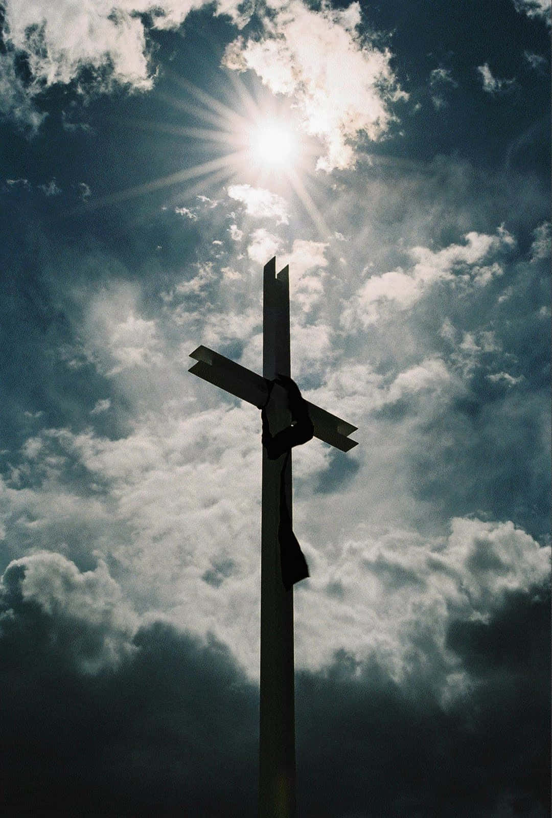 Cute Cross, cross silhouette, dramatic sky, HD Phone Wallpaper