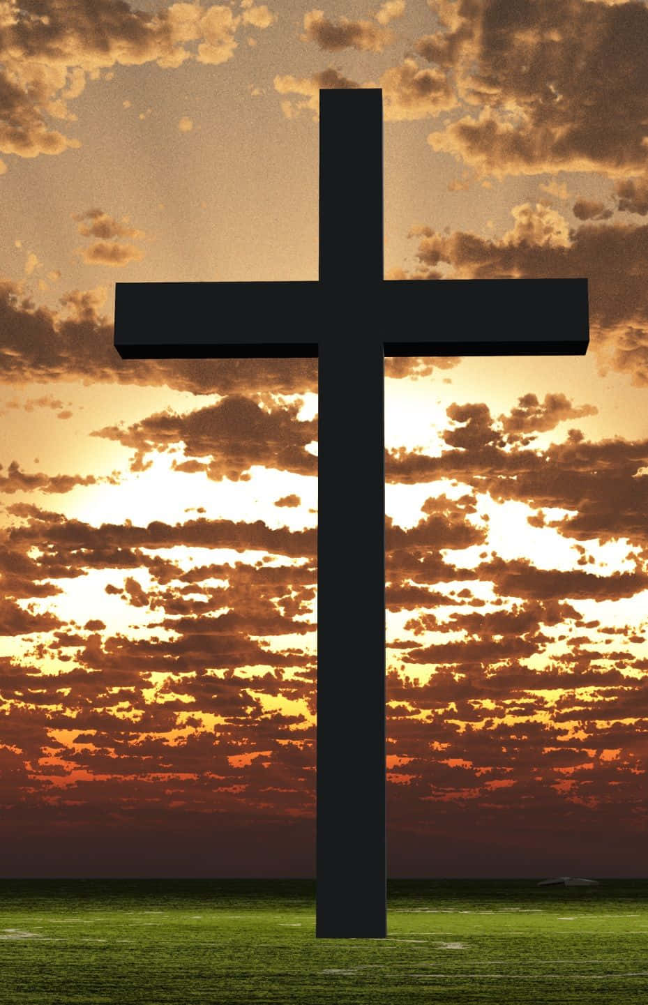 cute cross 929 x 1441, black cross, dramatic sunset sky, HD Phone Wallpaper