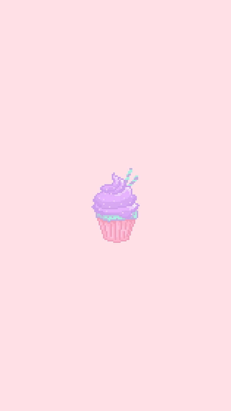 cute cupcake, purple frosting, blue sprinkles, HD Phone Wallpaper