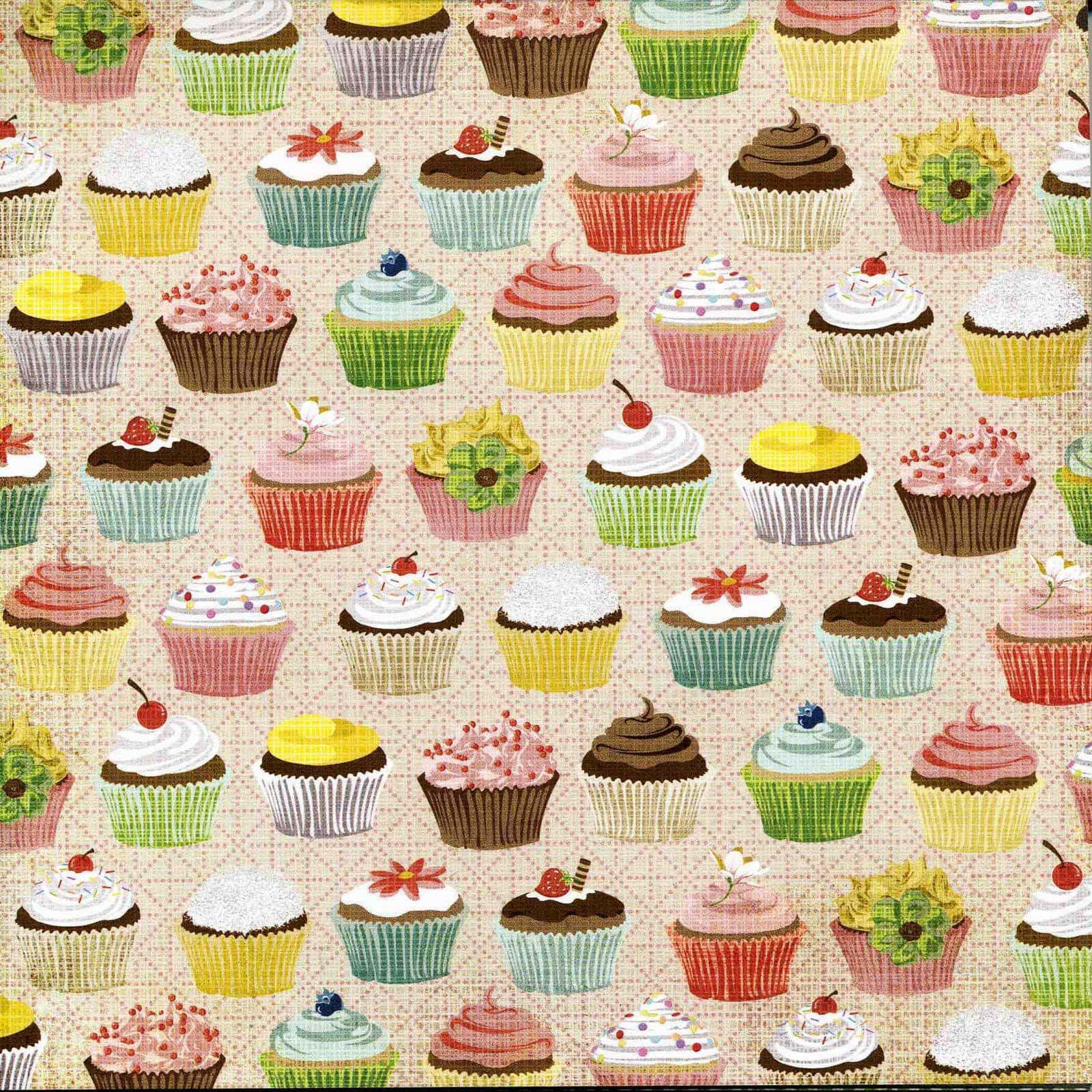 Cute Cupcake, pink cupcake, heart topper, HD Desktop Wallpaper