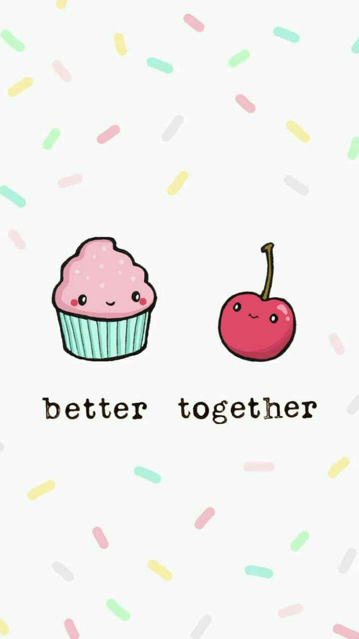 cute cupcake, pink cupcake, cherry, HD Phone Wallpaper