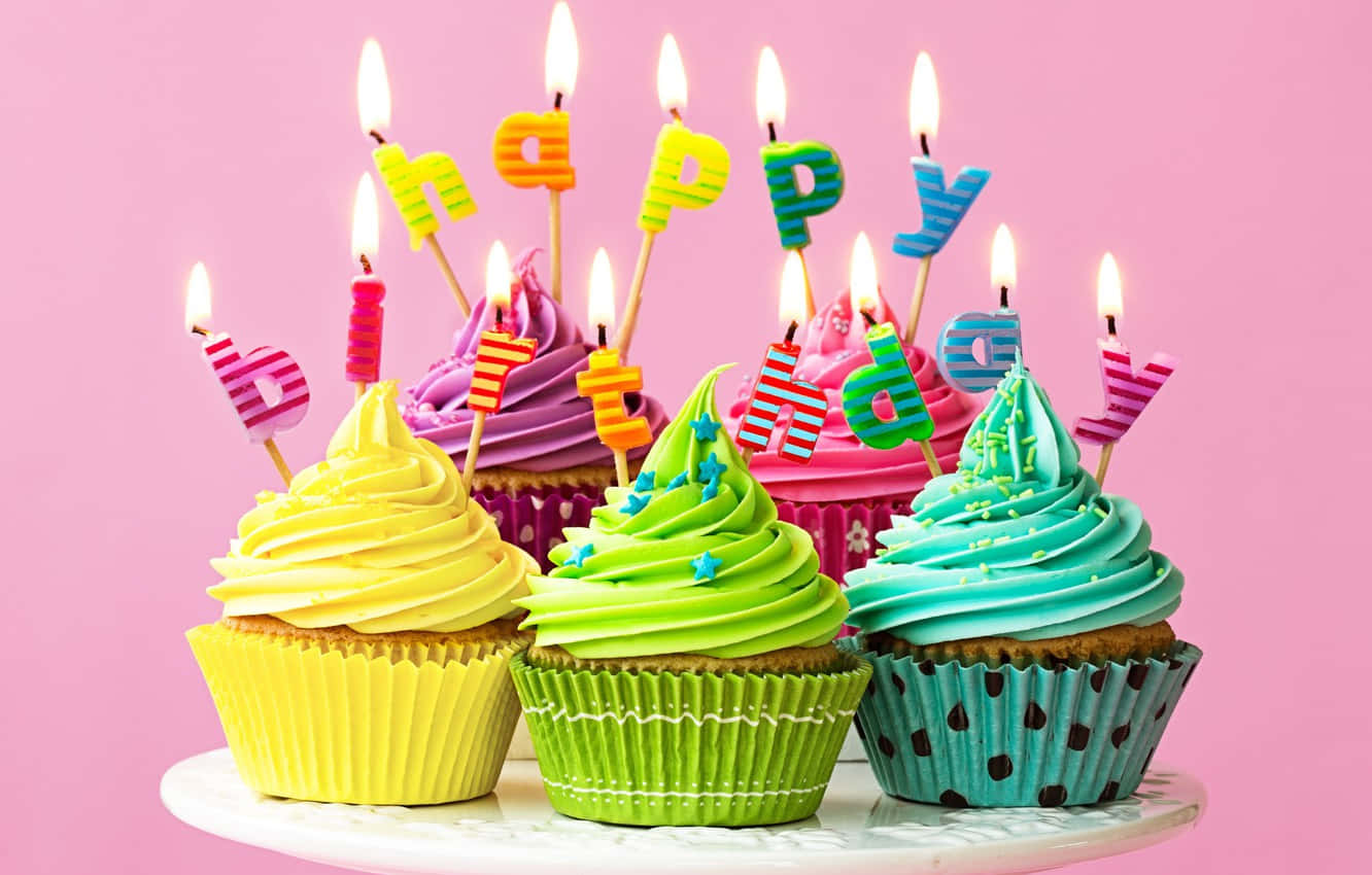 Cute Cupcake, pink frosting, cherry on top, HD Desktop Wallpaper