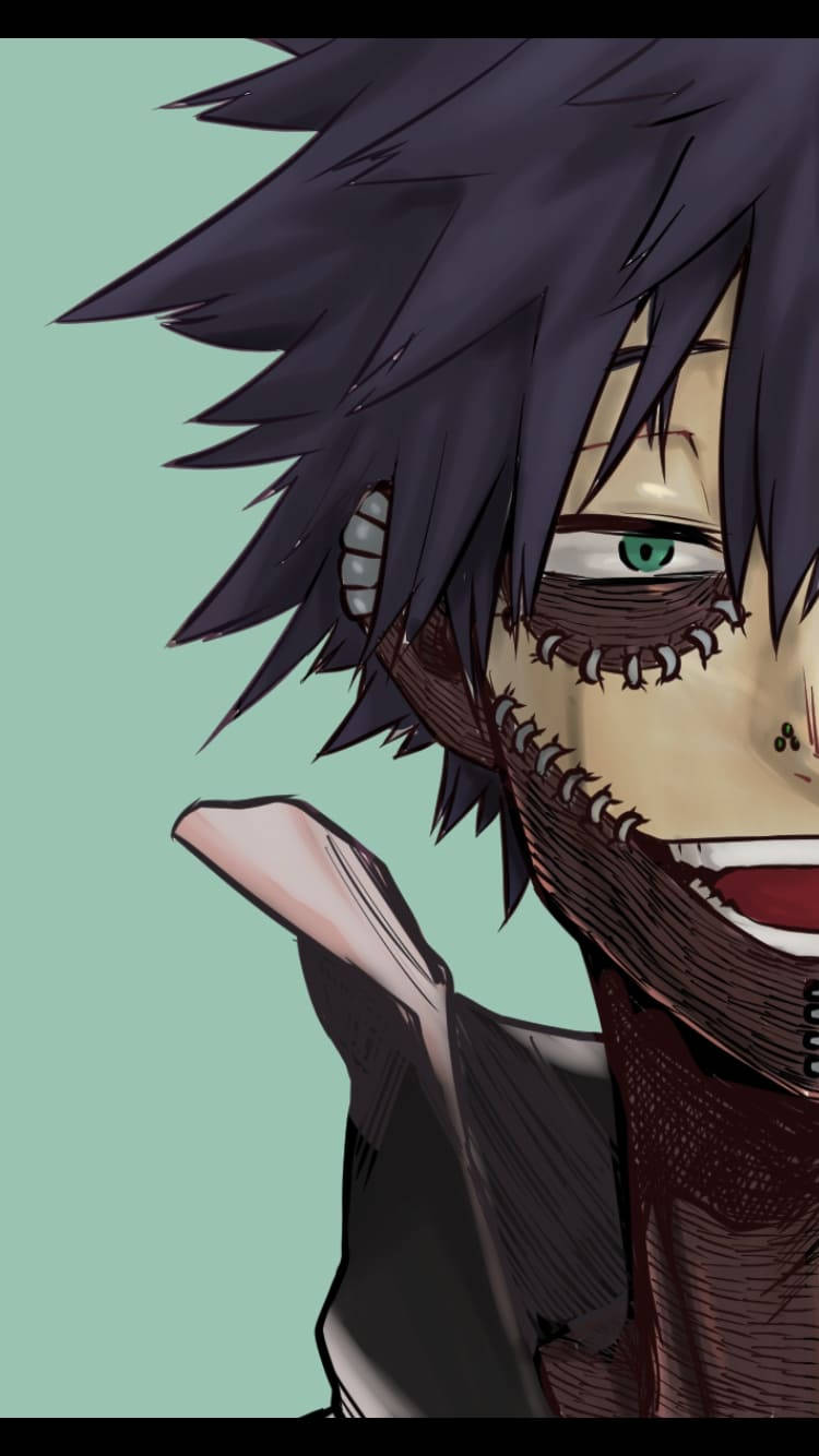 Cute Dabi, spiky dark hair, green eye, HD Phone Wallpaper