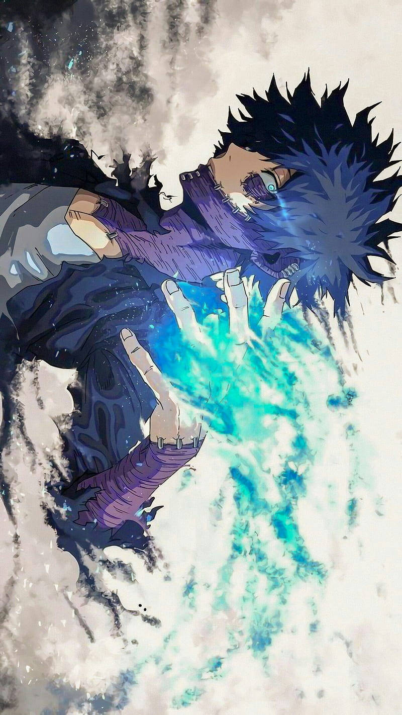 Cute Dabi, blue flame, spiky blue hair, HD Phone Wallpaper