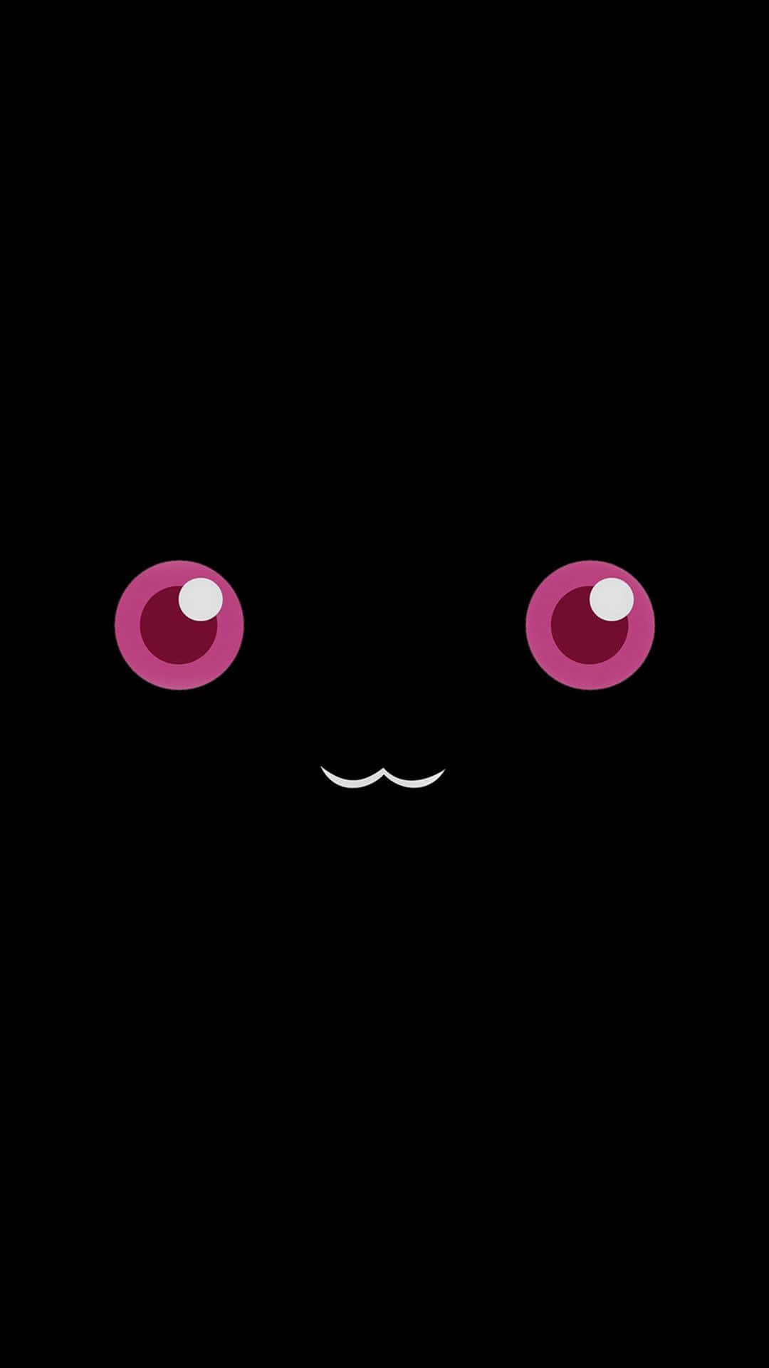 Cute Dark Anime, pink eyes, white pupils, Full HD Phone Wallpaper