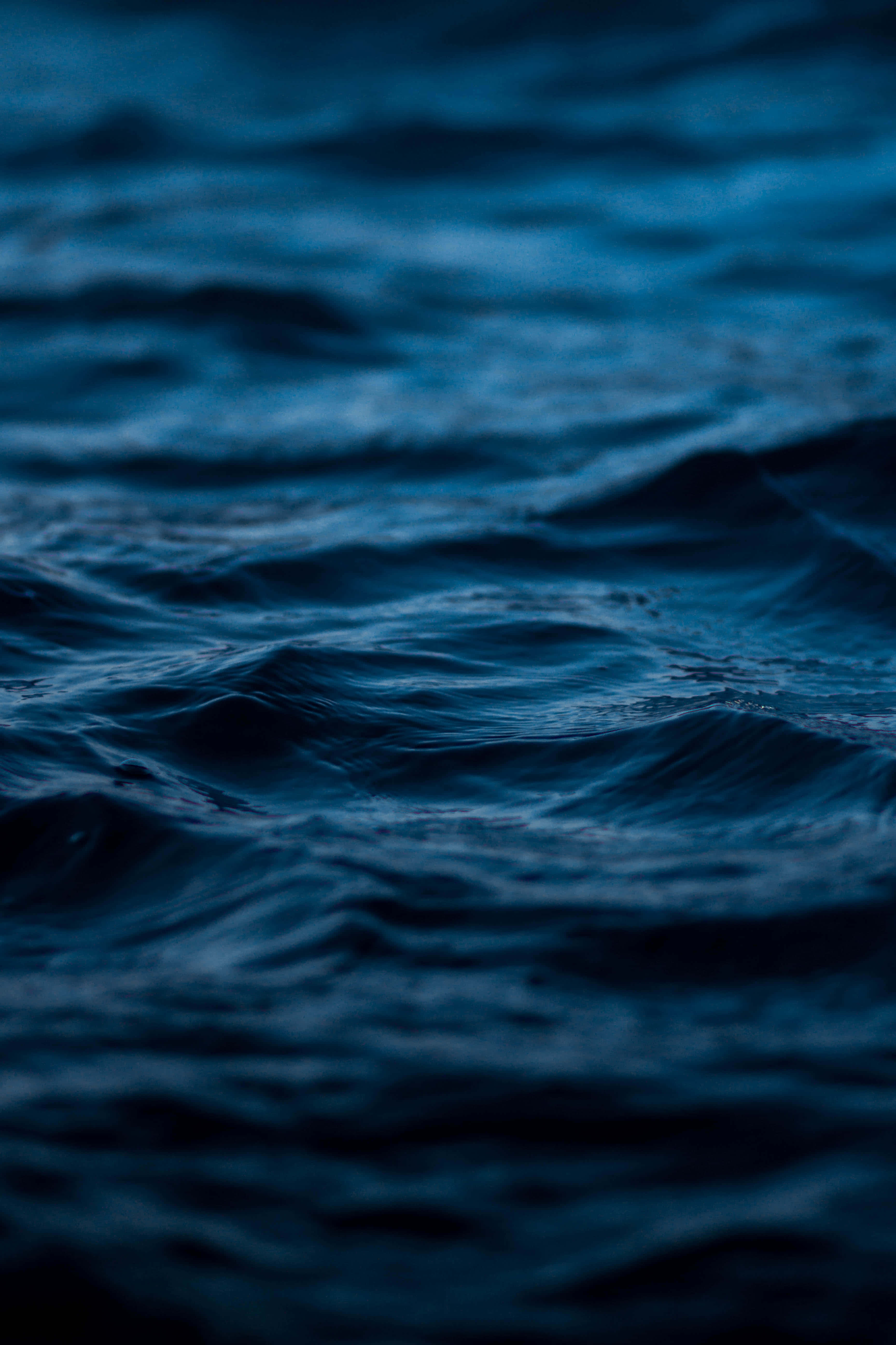 deep blue, ocean waves, twilight lighting, 5K Phone Wallpaper