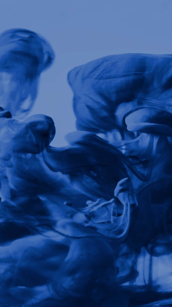 cute dark blue, deep blue ink, abstract fluid motion, HD Phone Wallpaper