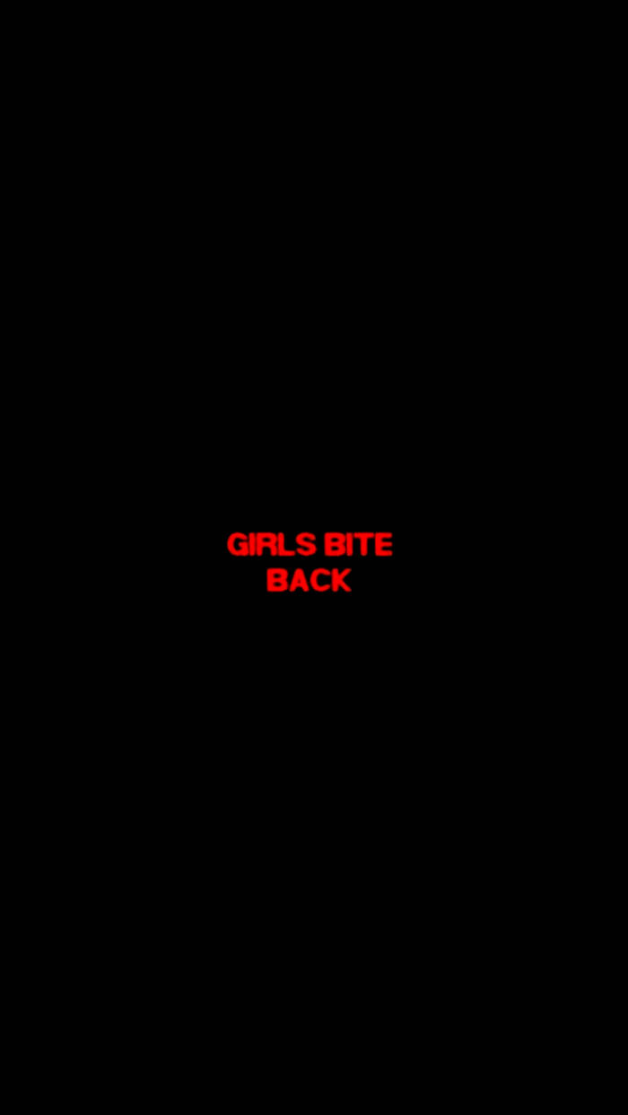 Cute Dark Red, bold red text, girls bite back, SD Phone Wallpaper