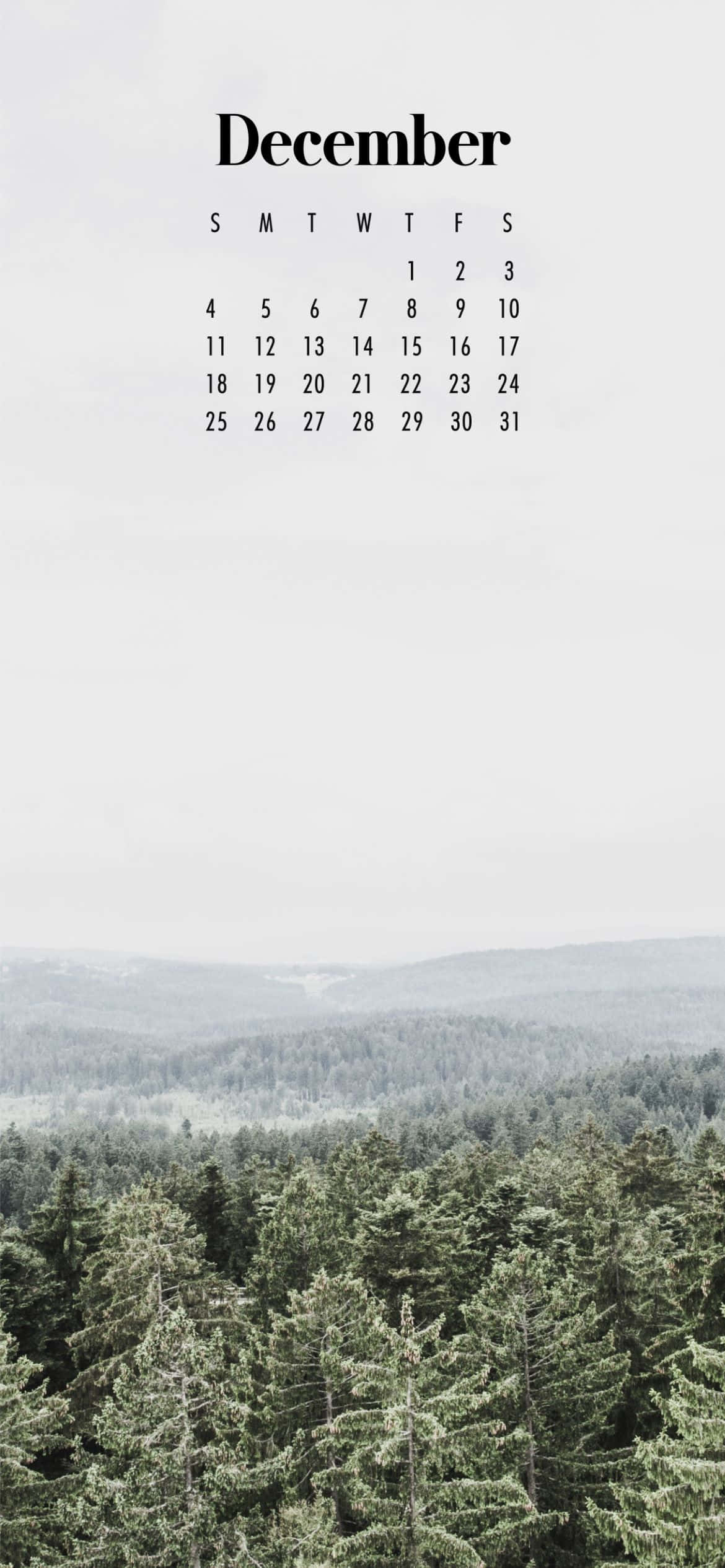 Cute December, December, misty forested mountain range, Full HD Phone Wallpaper