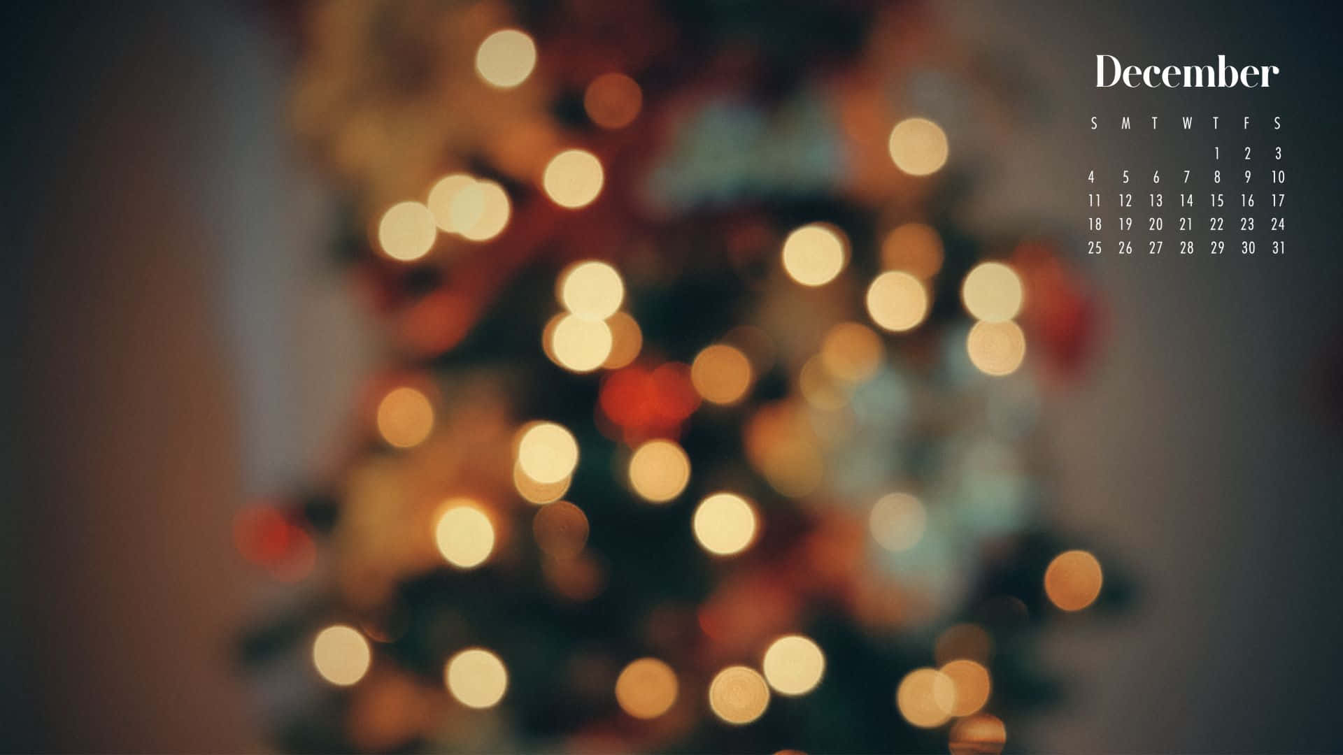 December, Christmas tree, glowing lights, Full HD Desktop Wallpaper