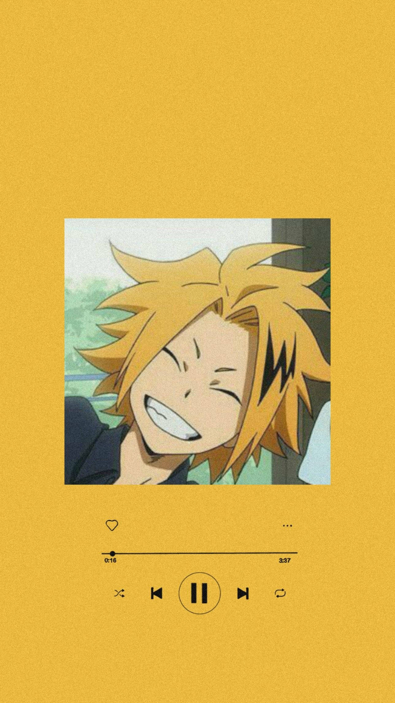 Cute Denki, anime character, spiky blonde hair, Full HD Phone Wallpaper