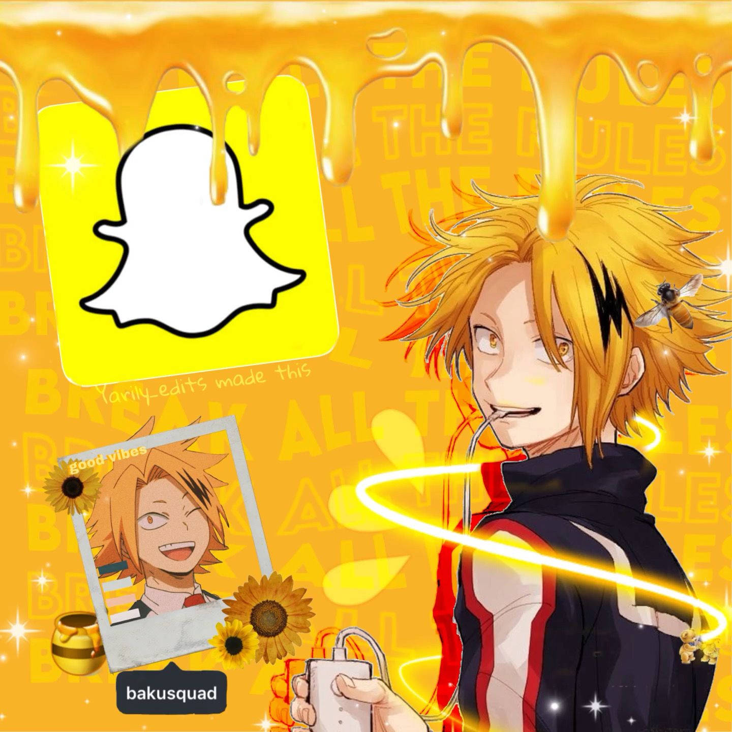 Cute Denki, anime character, spiky blonde hair, HD Desktop Wallpaper