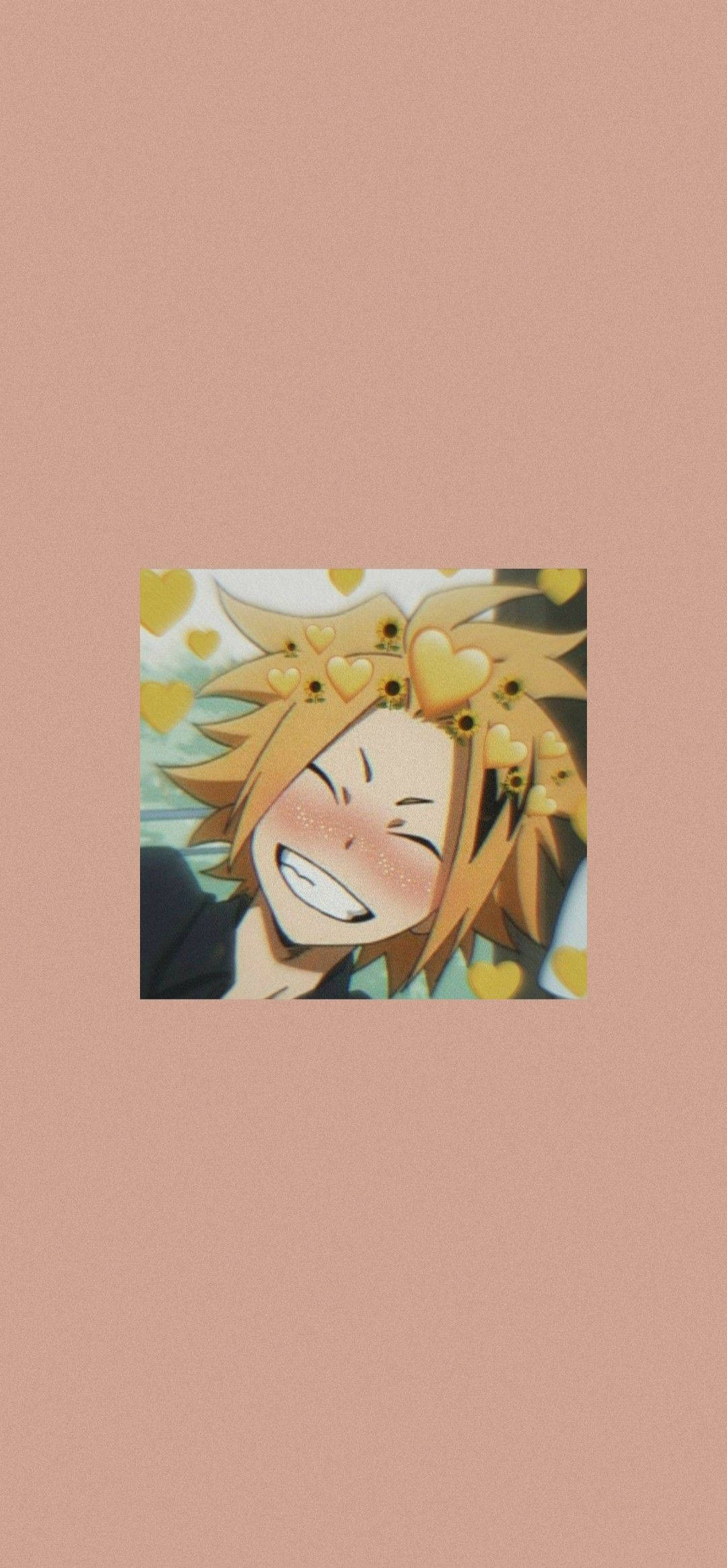 Cute Denki, spiky blonde hair, heart-shaped accessories, Full HD Phone Wallpaper