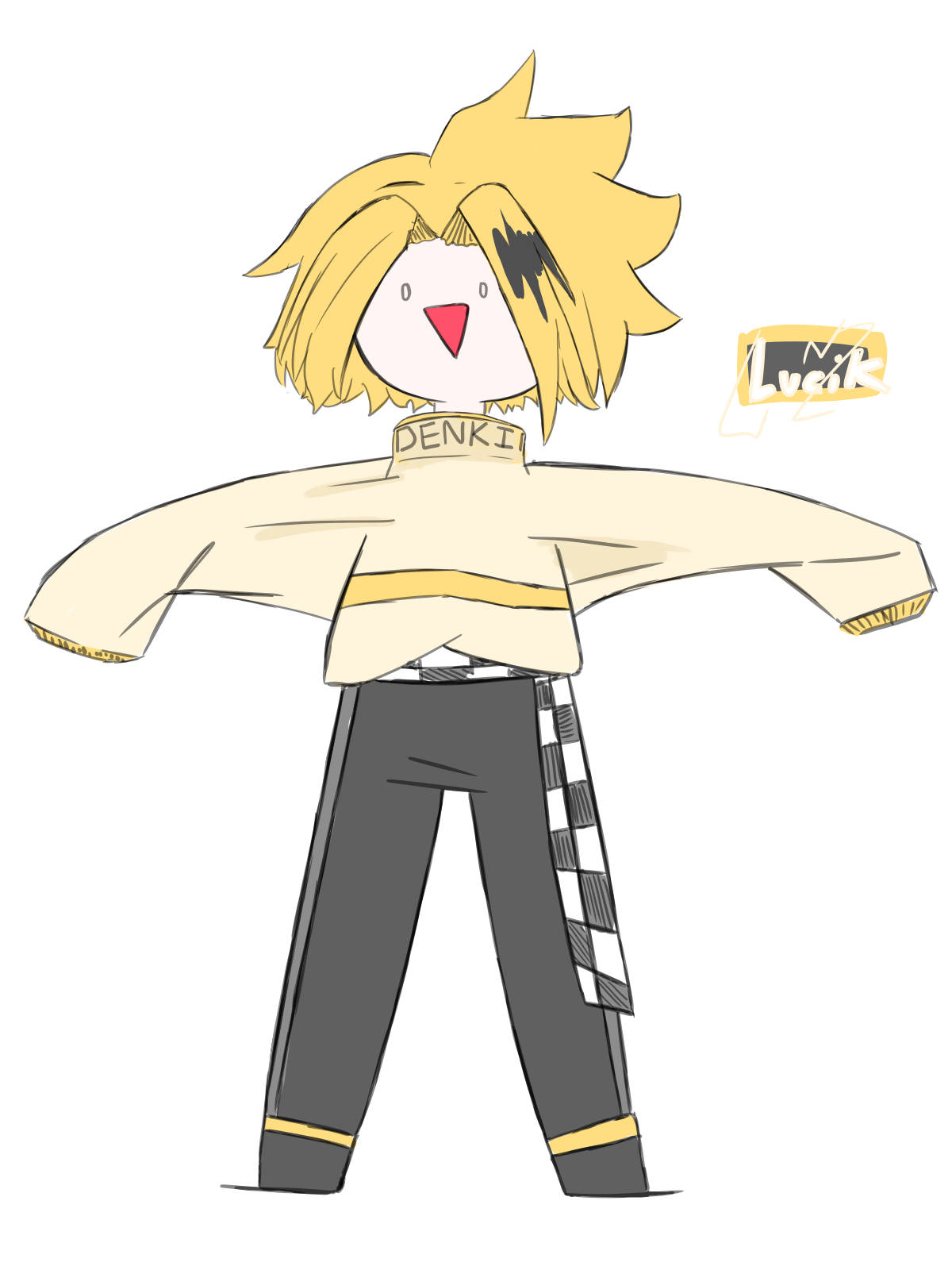 Cute Denki, spiky blonde hair, red triangle nose, HD Phone Wallpaper