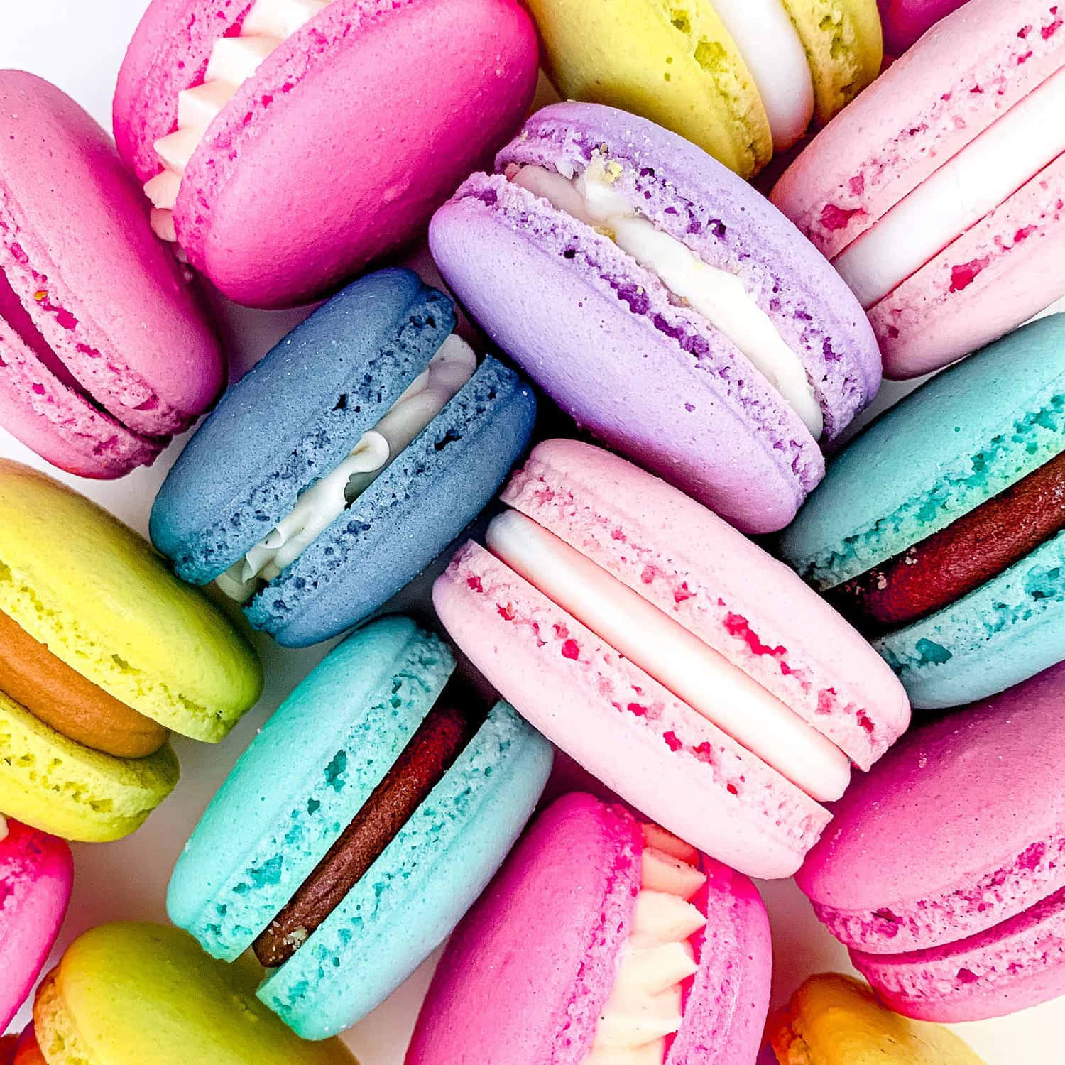 cute dessert, macarons, cupcakes, HD Desktop Wallpaper